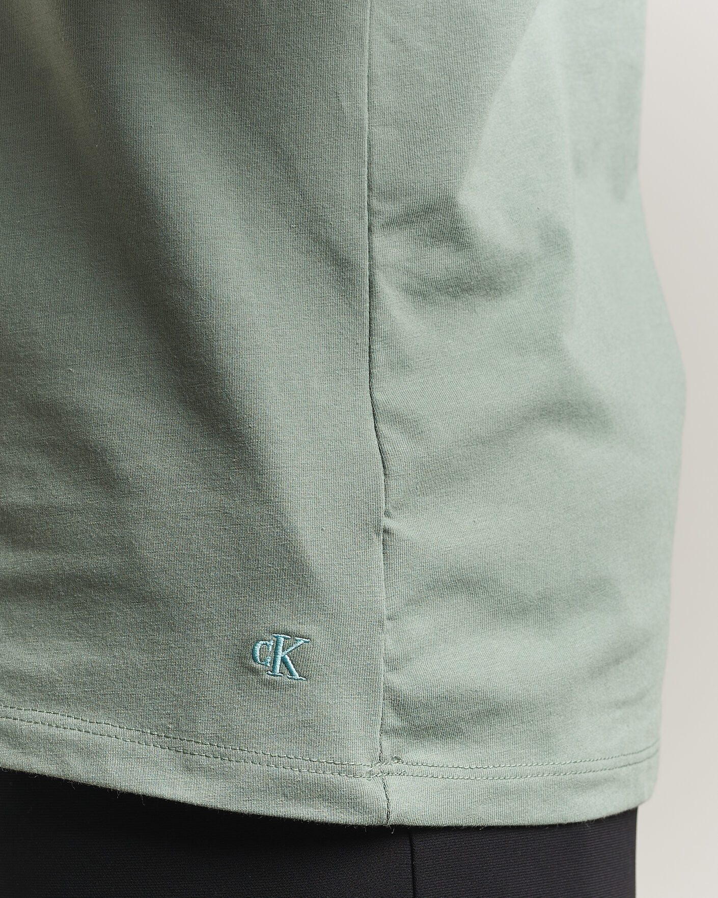 Herren | T-Shirts | Calvin Klein | 3-Pack Cotton Stretch Crew Neck T-Shirt Black/Grey/Green