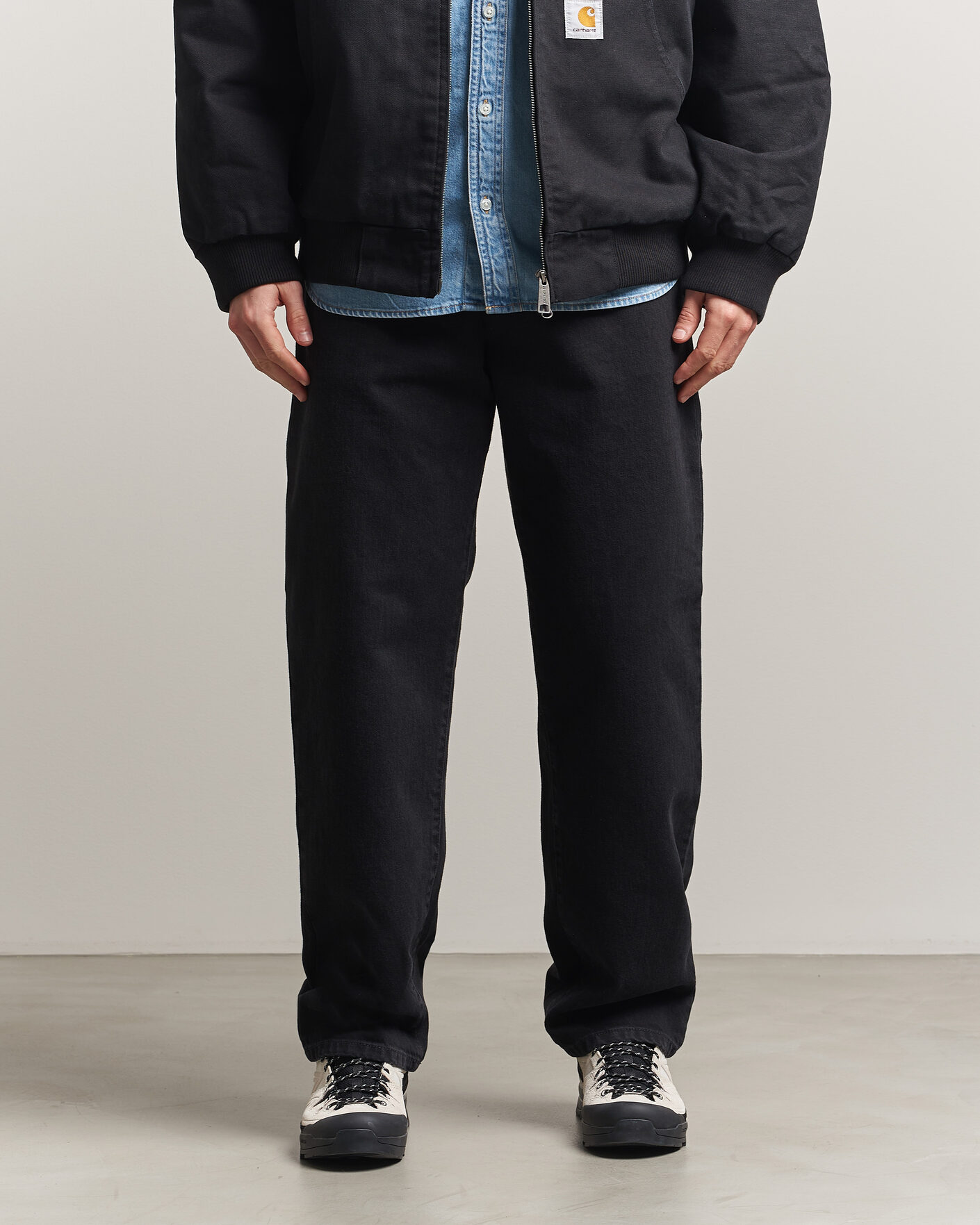 Herren | Hemden | Carhartt WIP | Aaron Pant Smith Denim Grey Stone Wash