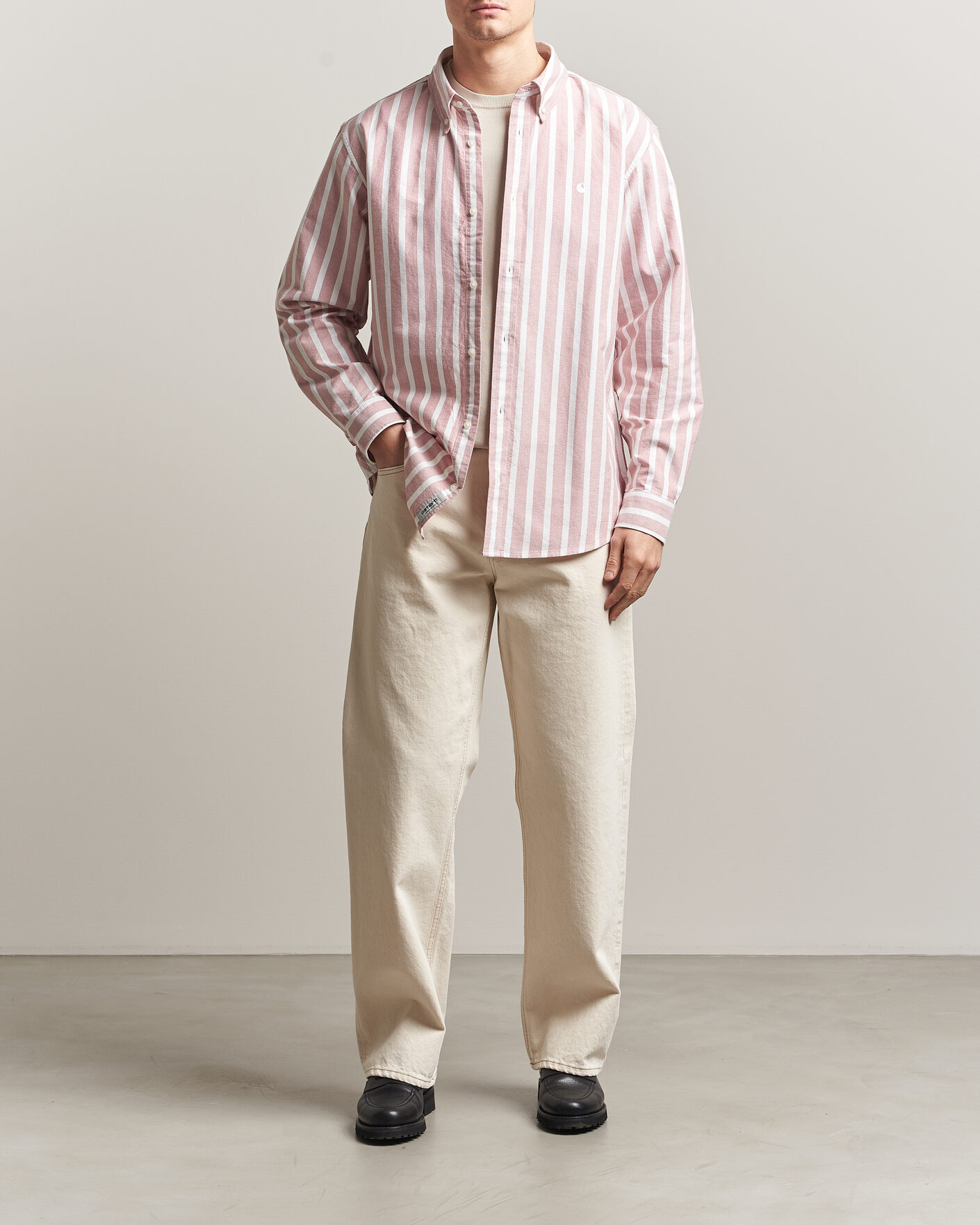 Herren | Hemden | Carhartt WIP | Deven Striped Oxford Shirt Oxide Red