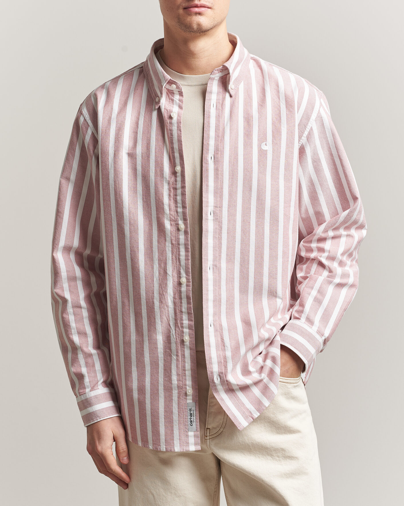 Herren | Hemden | Carhartt WIP | Deven Striped Oxford Shirt Oxide Red