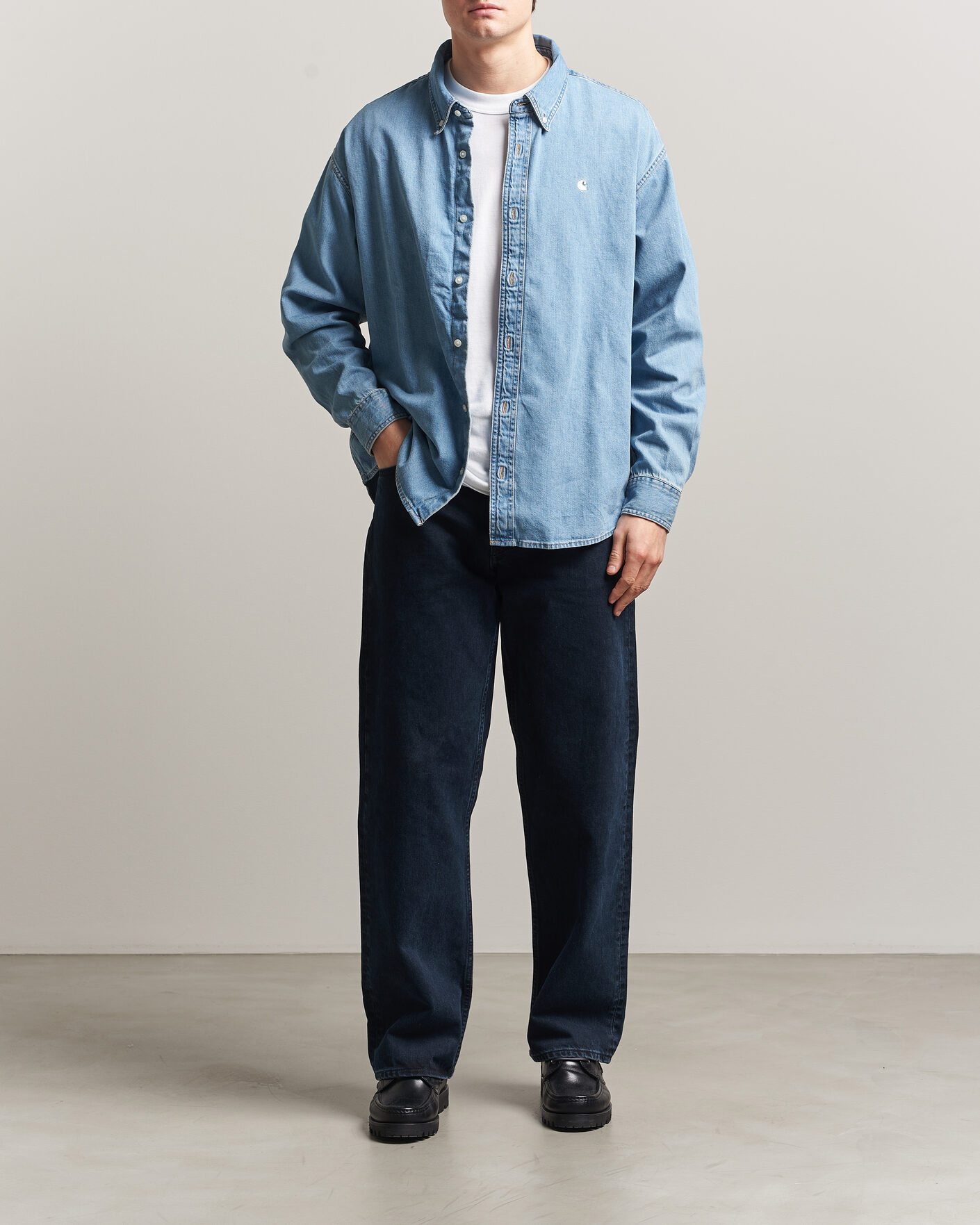 Herren | Hemden | Carhartt WIP | Lucas Denim Shirt Blue Bleached