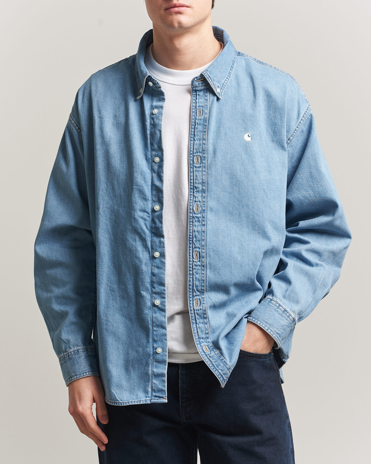 Herren | Hemden | Carhartt WIP | Lucas Denim Shirt Blue Bleached