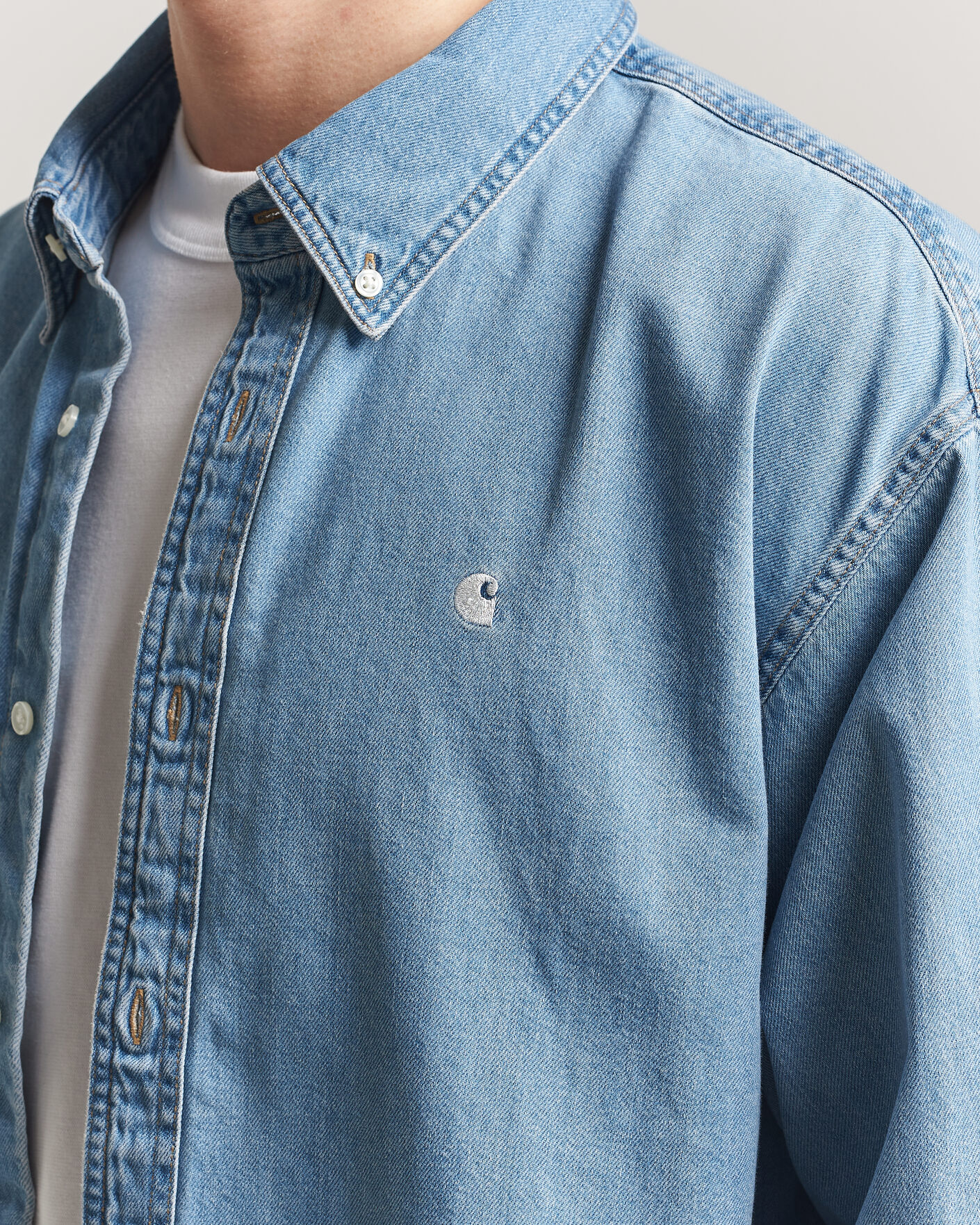 Herren | Hemden | Carhartt WIP | Lucas Denim Shirt Blue Bleached