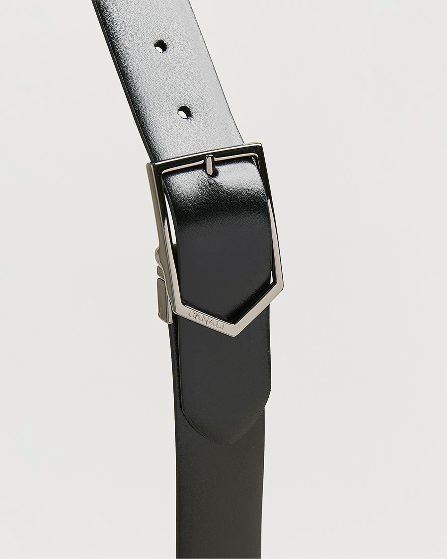 Herren | Gürtel | Canali | Reversible Leather Belt Black/Brown
