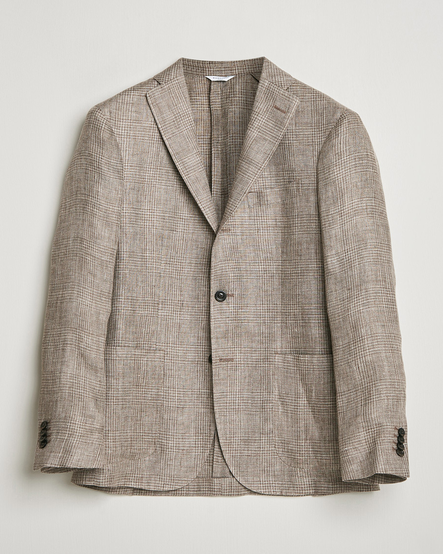 Herren | Sakkos | Boglioli | K Jacket Prince Of Wales Blazer Taupe