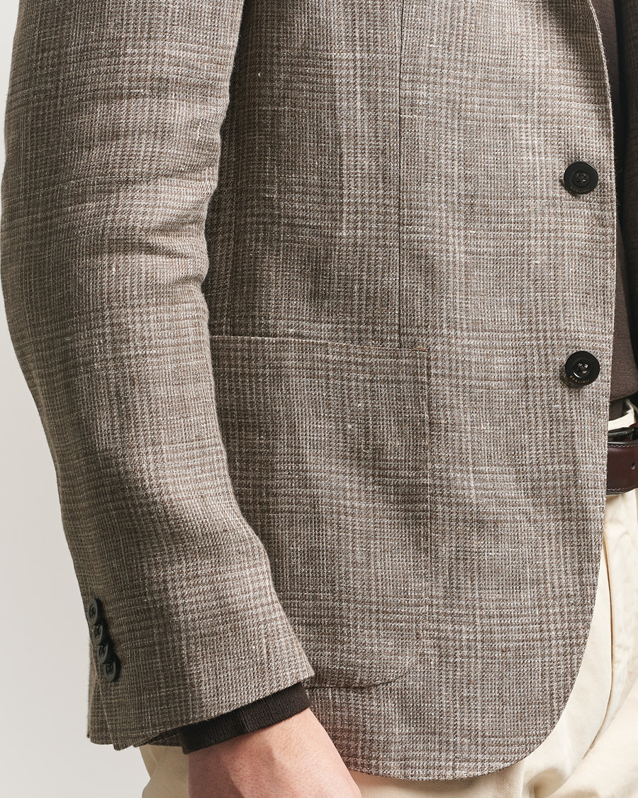 Herren | Sakkos | Boglioli | K Jacket Prince Of Wales Blazer Taupe