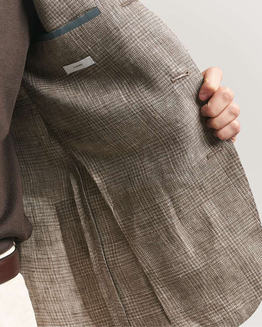 Herren | Sakkos | Boglioli | K Jacket Prince Of Wales Blazer Taupe