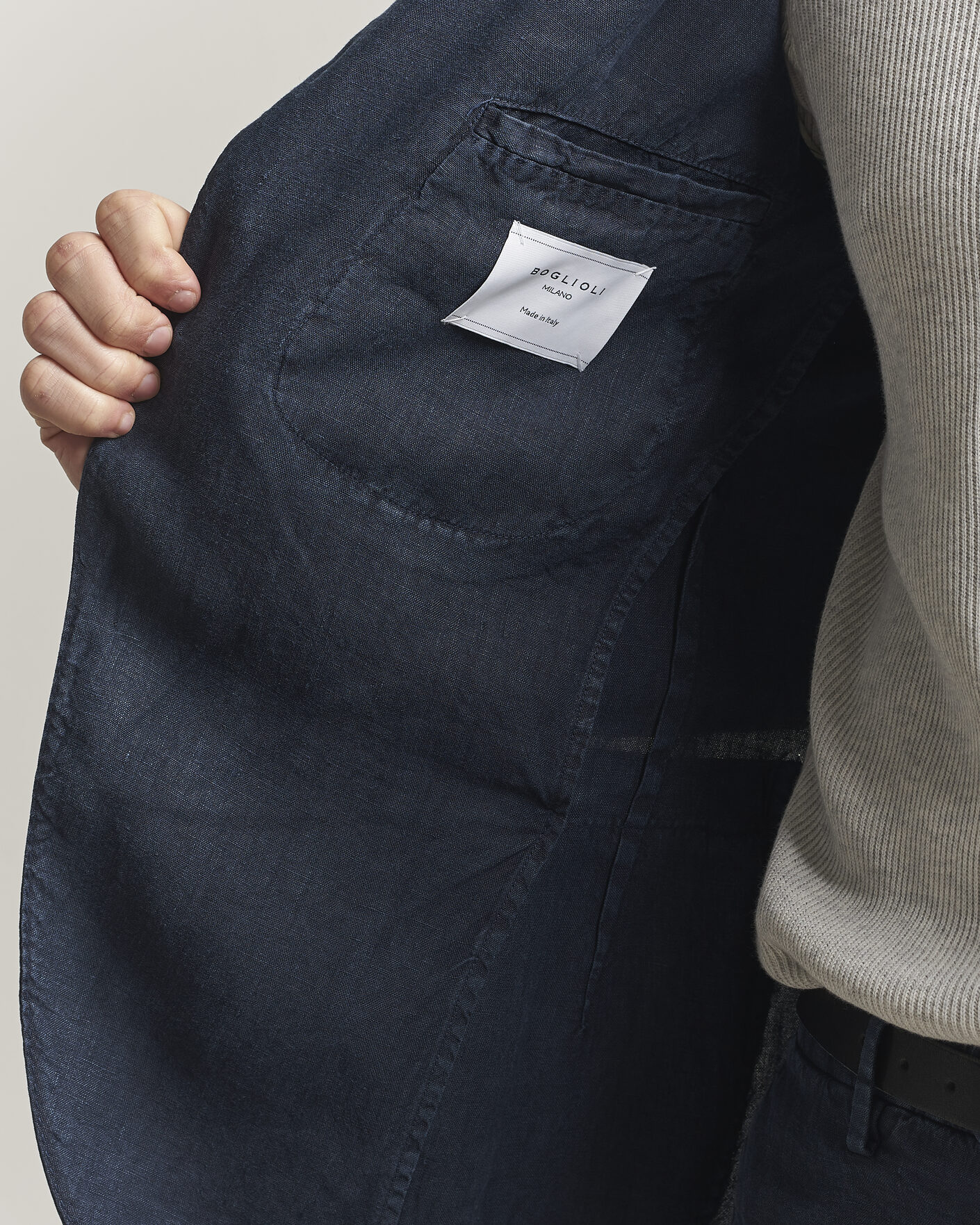 Herren | Anzüge | Boglioli | K Jacket Linen Suit Navy