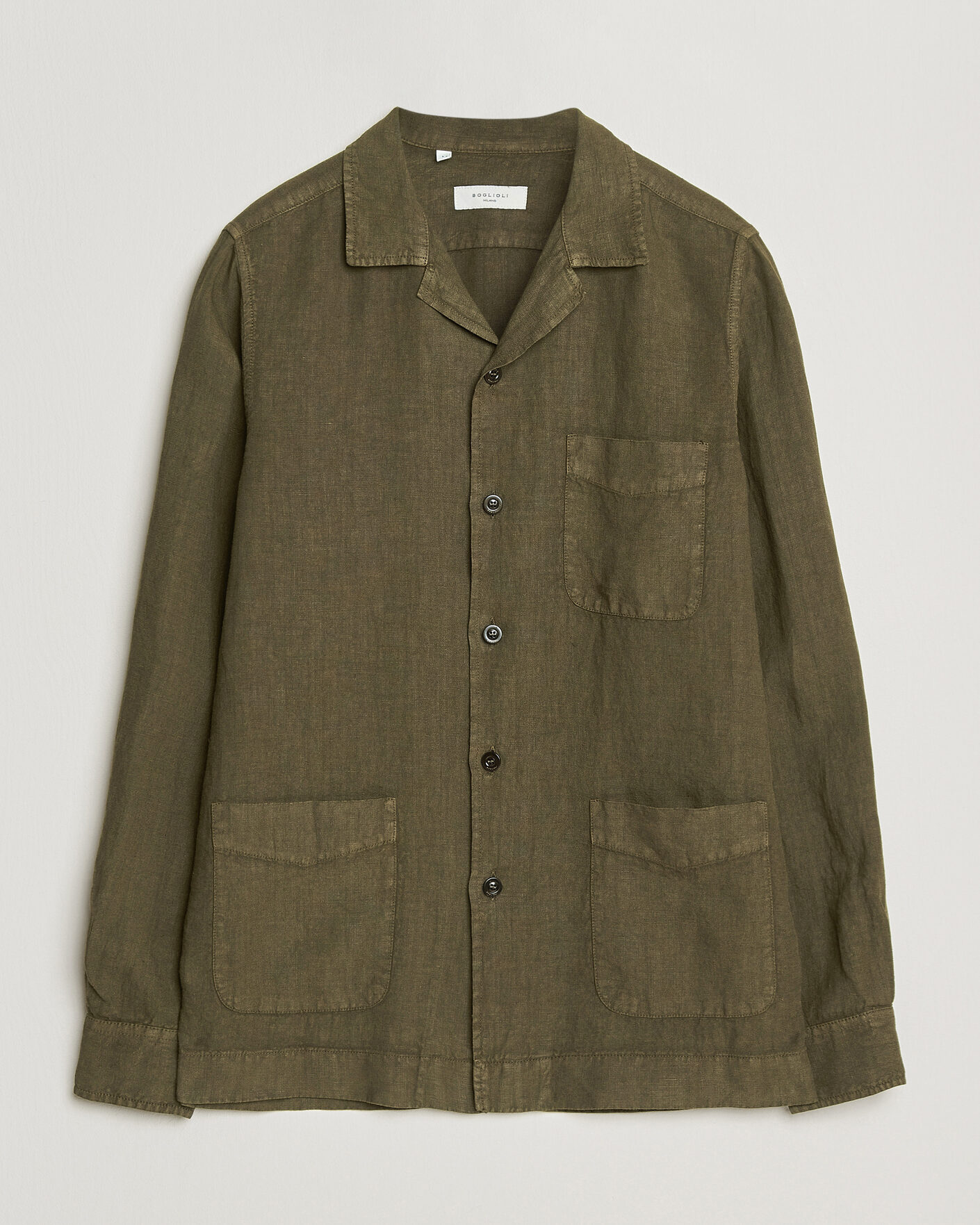 Herren | Jacken | Boglioli | Linen Painter Jacket Military