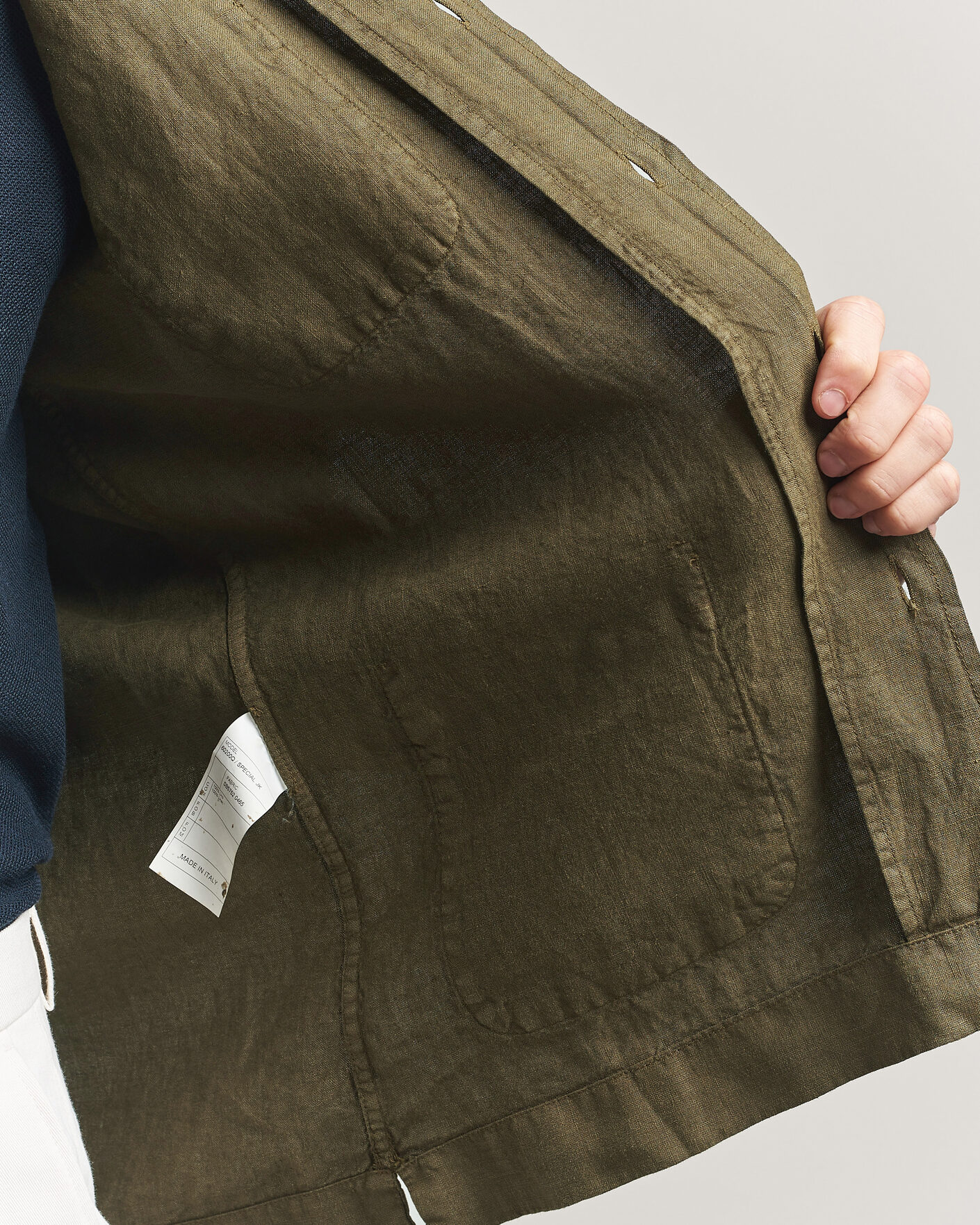 Herren | Jacken | Boglioli | Linen Painter Jacket Military