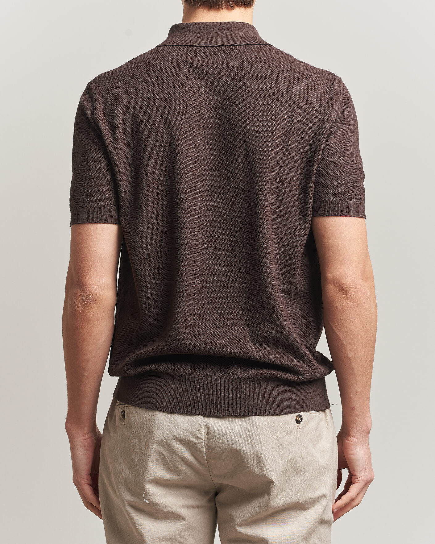 Herren | Poloshirts | Boglioli | Short Sleeve Polo Piquet Brown