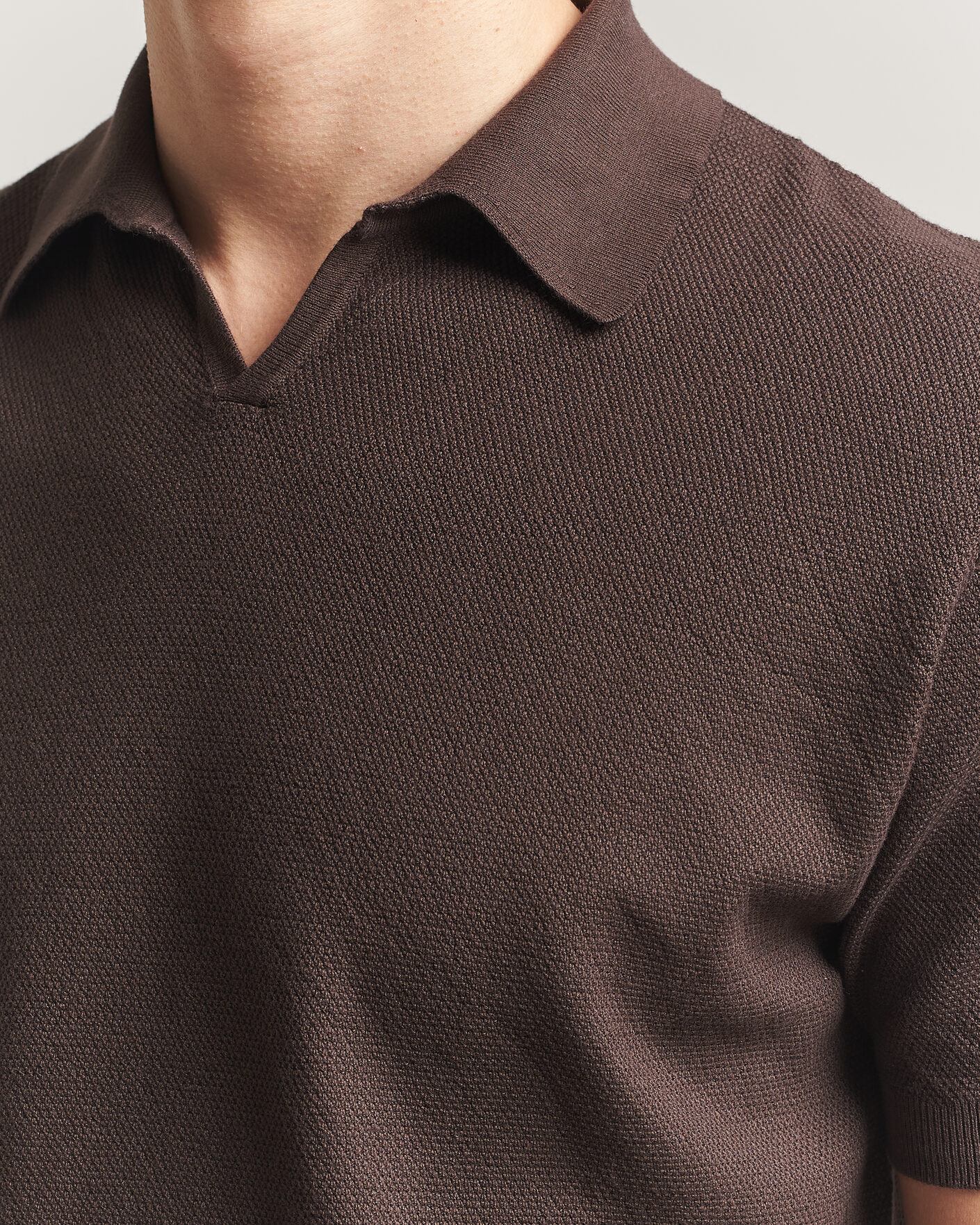 Herren | Poloshirts | Boglioli | Short Sleeve Polo Piquet Brown