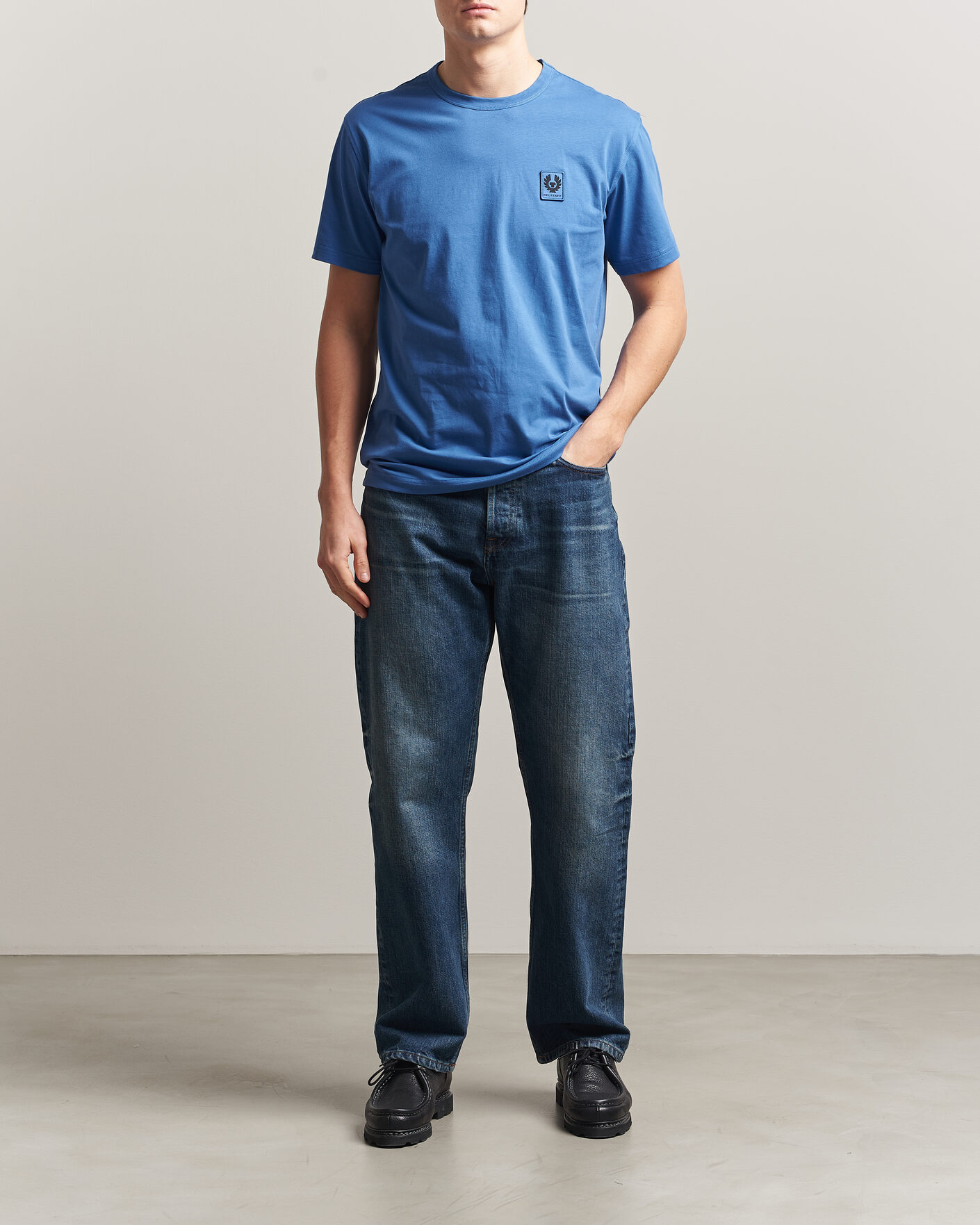 Herren | T-Shirts | Belstaff | Signature Crew Neck T-Shirt Marine Blue