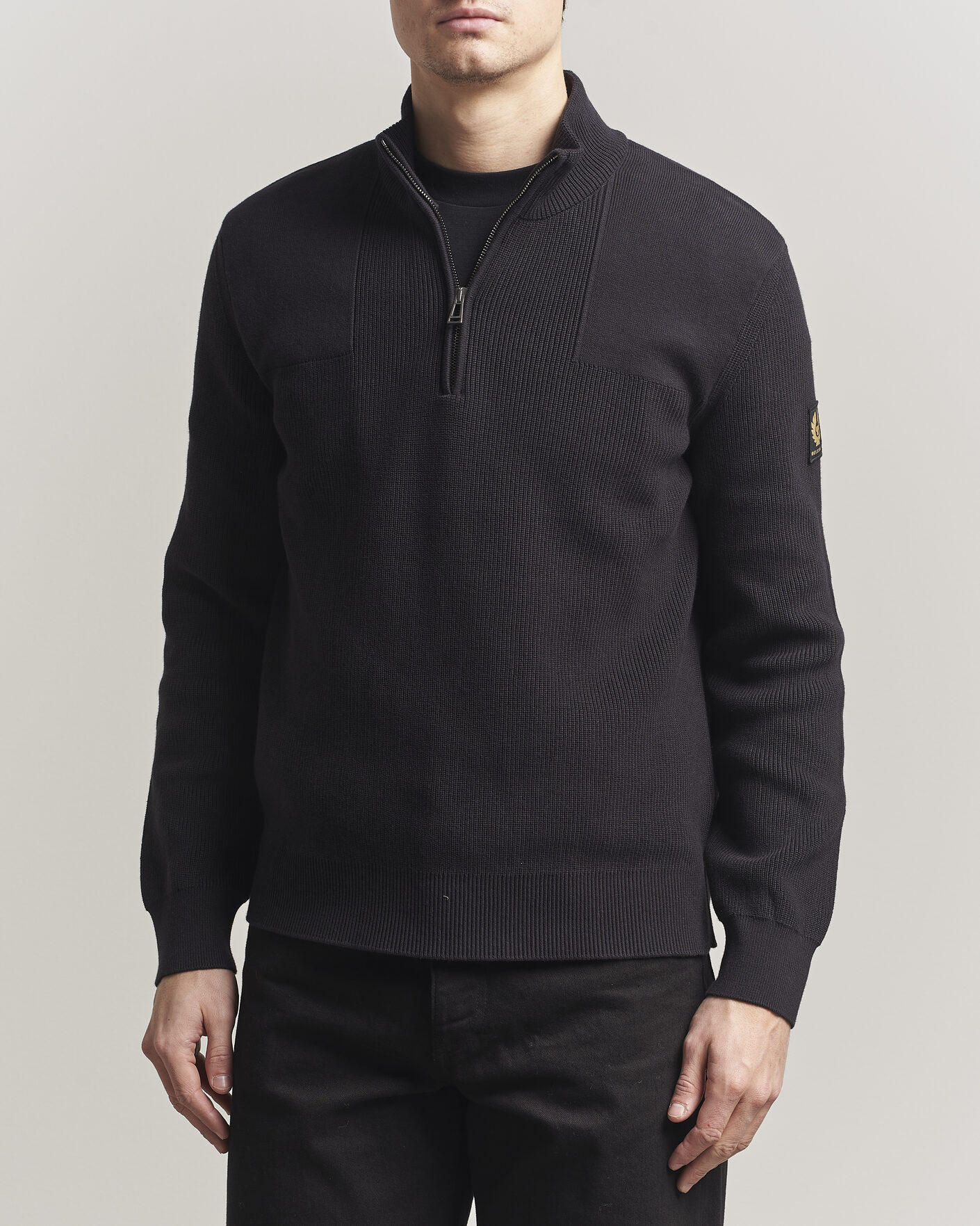 Herren | Pullover | Belstaff | Commander Half Zip Black