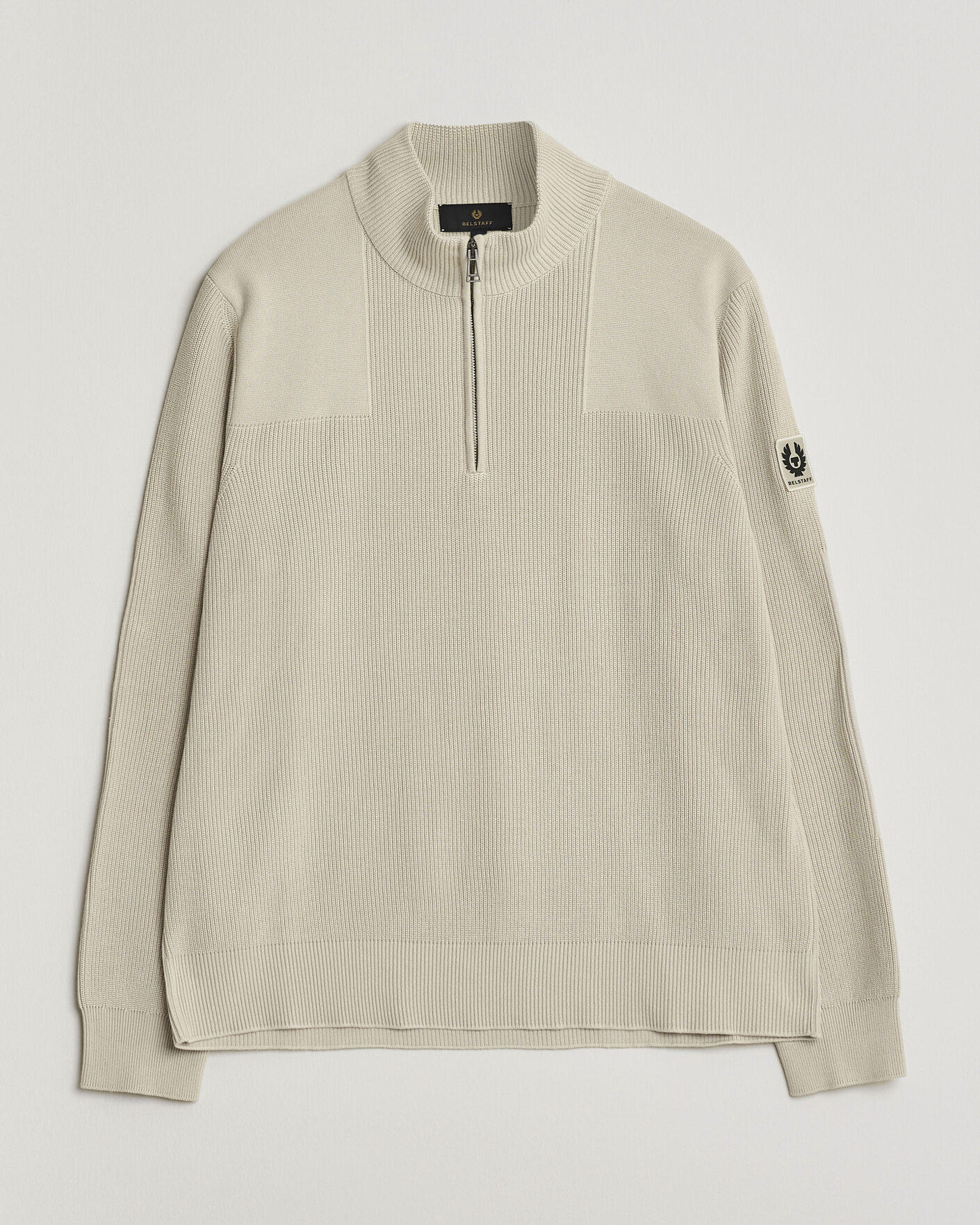 Herren | Pullover | Belstaff | Commander Half Zip Silver Birch