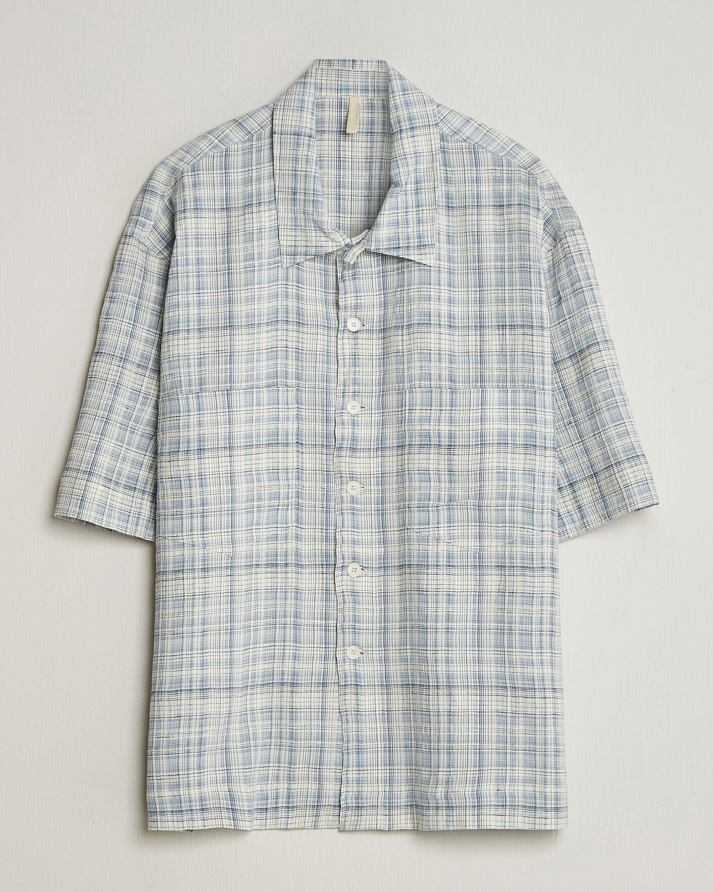 Herren | Hemden | Sunflower | Adam Short Sleeve Shirt Light Blue Check