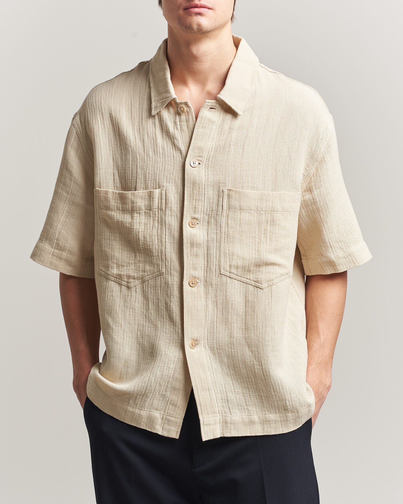 Herren | Hemden | Sunflower | Adam Short Sleeve Shirt Off White
