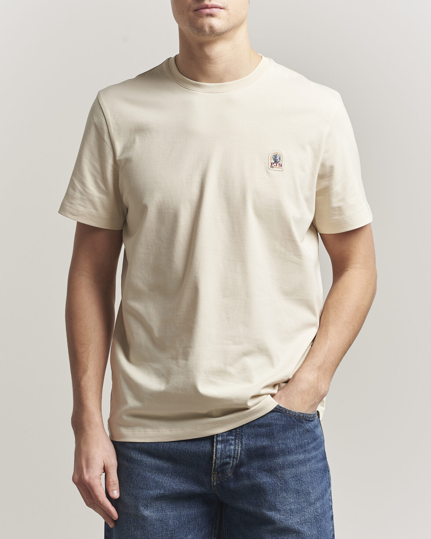 Herren | T-Shirts | Parajumpers | Patch Crew Neck T-Shirt Bone