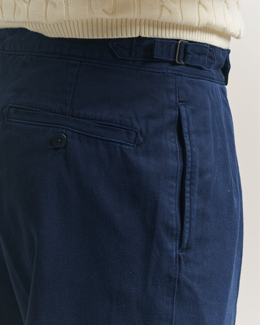 Herren | Hosen | Polo Ralph Lauren | Pleated Cotton Twill Chinos Dark Cobalt