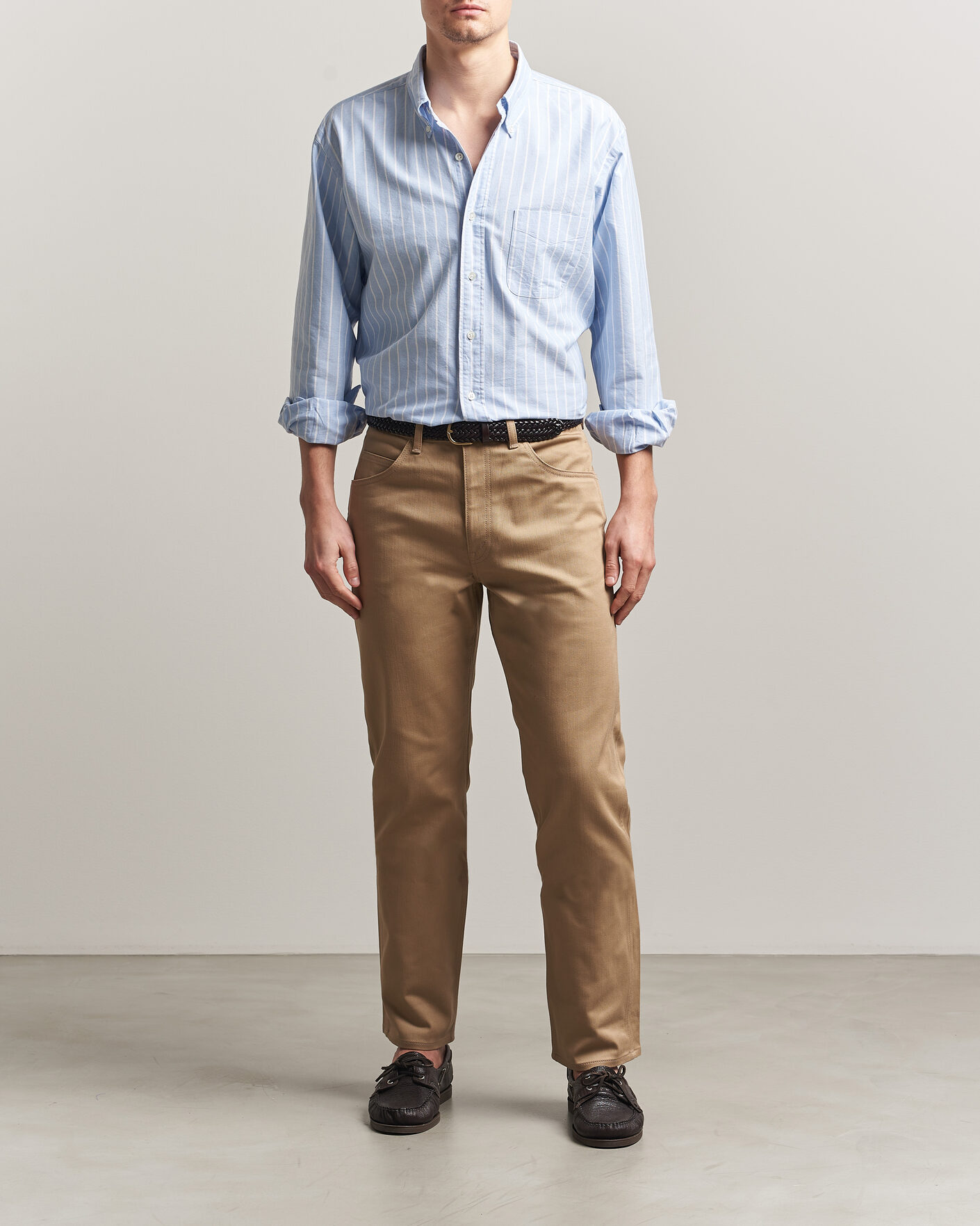 Herren | Hemden | Kamakura Shirts | Vintage Ivy Oxford BD Shirt Blue Blazer Stripe