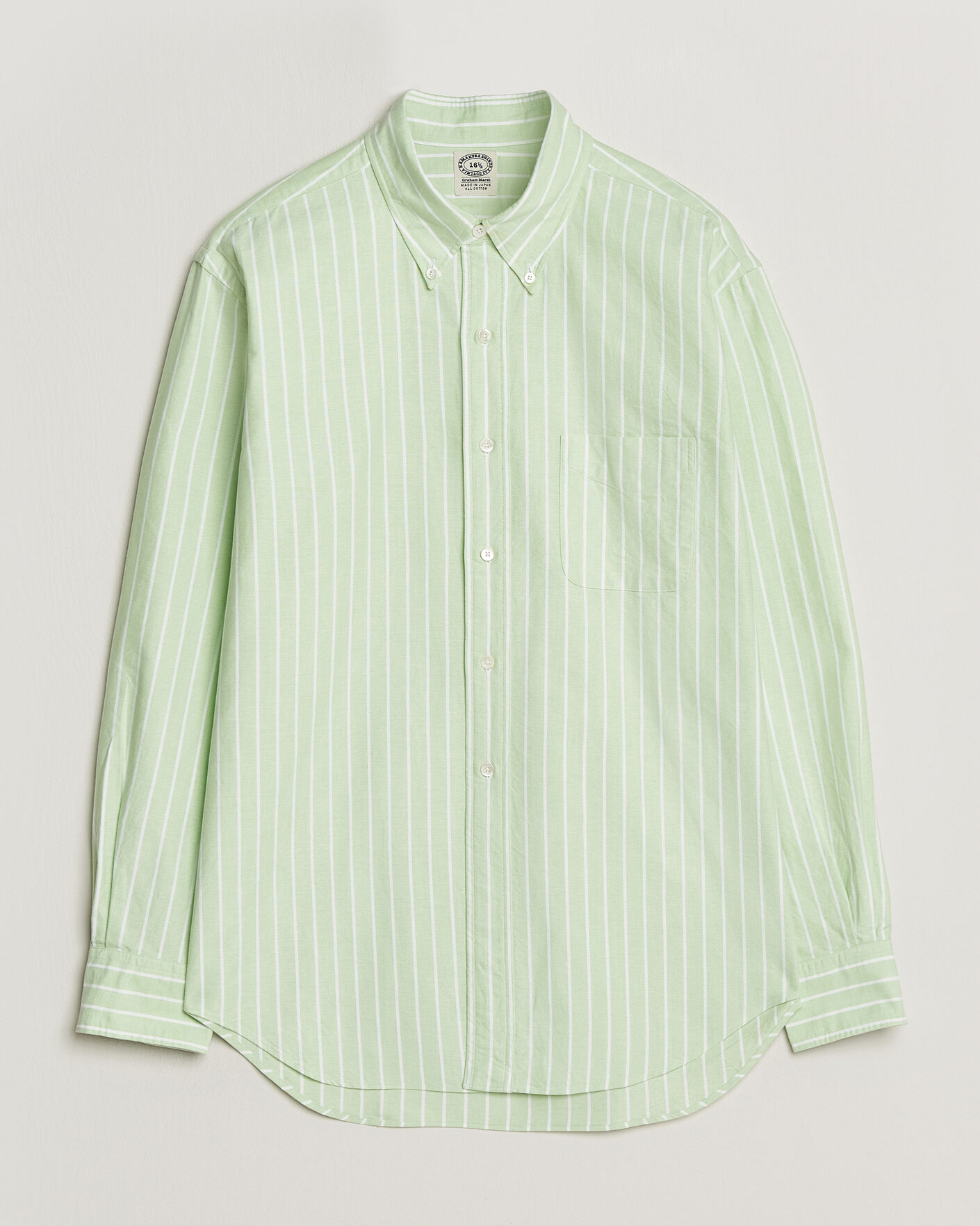 Herren | Hemden | Kamakura Shirts | Vintage Ivy Oxford BD Shirt Green Blazer Stripe
