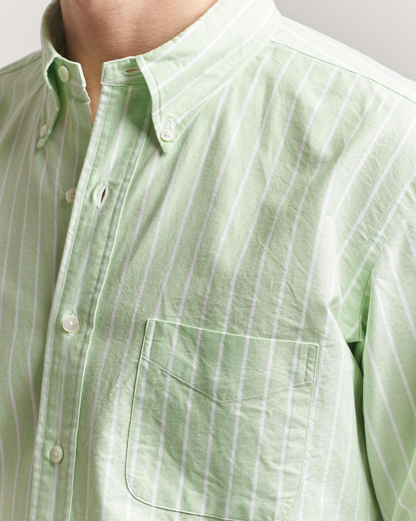 Herren | Hemden | Kamakura Shirts | Vintage Ivy Oxford BD Shirt Green Blazer Stripe