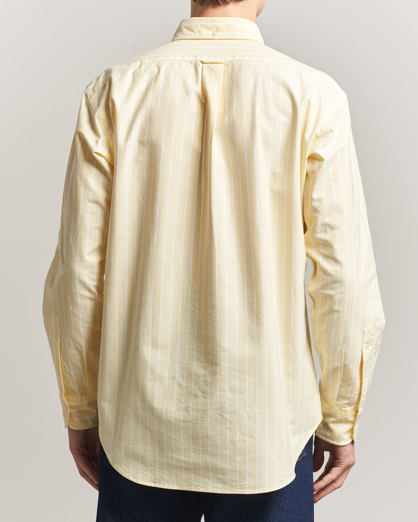 Herren | Hemden | Kamakura Shirts | Vintage Ivy Oxford BD Shirt Yellow Blazer Stripe