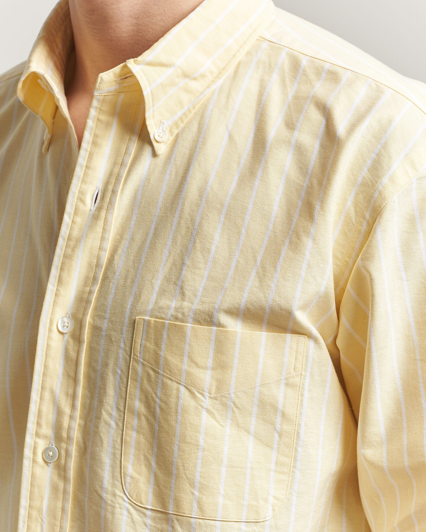 Herren | Hemden | Kamakura Shirts | Vintage Ivy Oxford BD Shirt Yellow Blazer Stripe