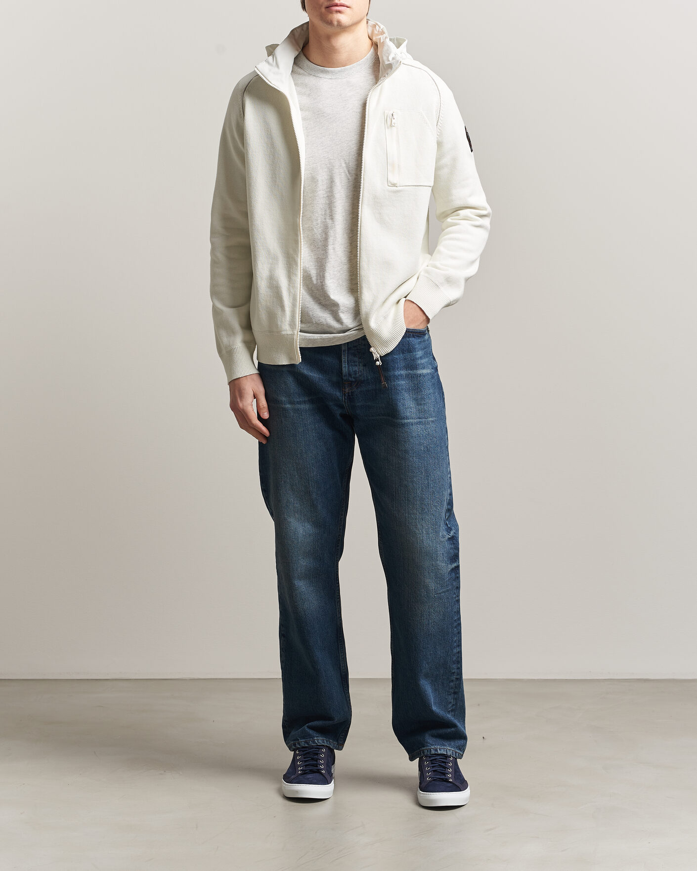 Herren | Jacken | Parajumpers | Bargany Rescue Knitted Hybrid Jacket Star White