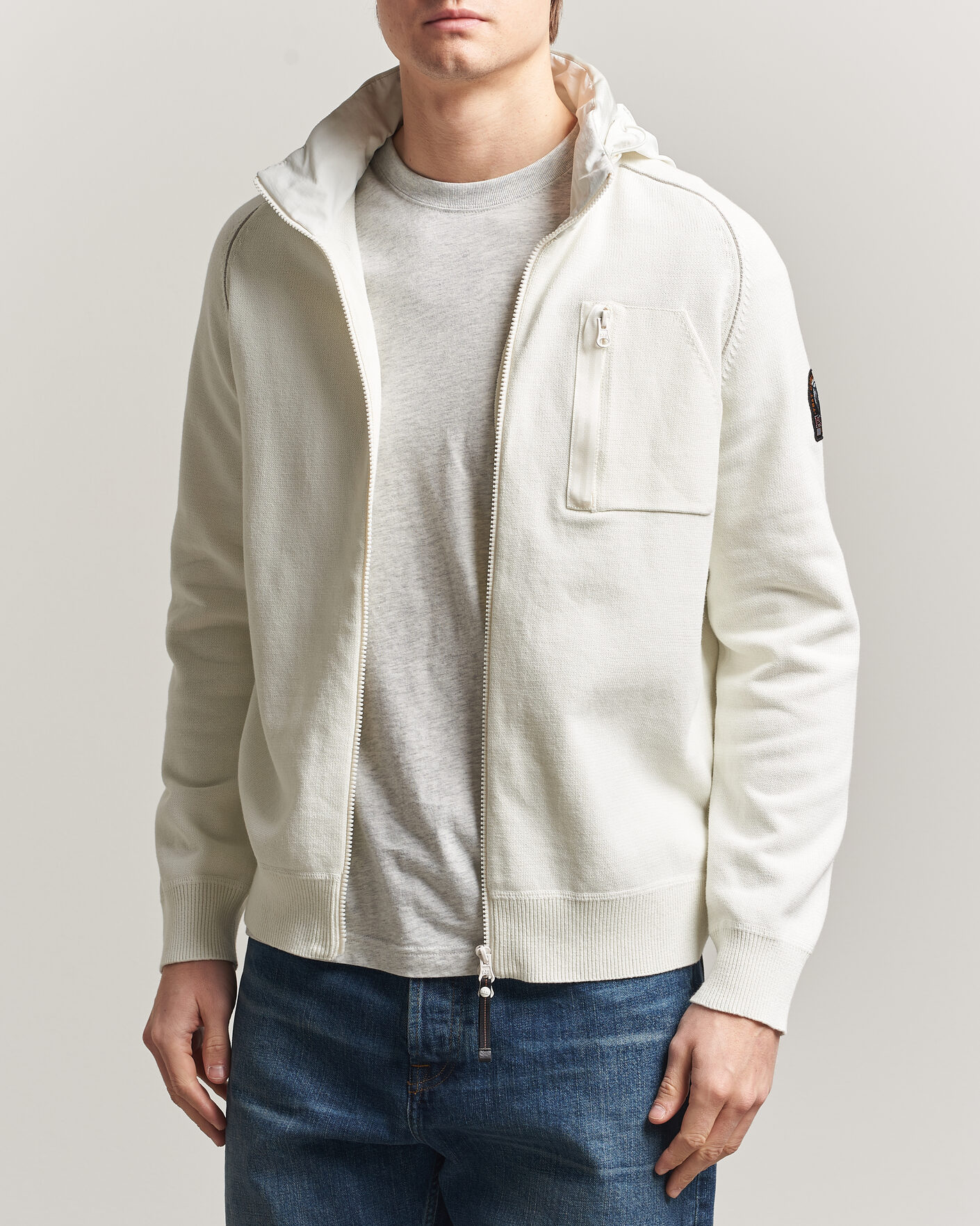 Herren | Jacken | Parajumpers | Bargany Rescue Knitted Hybrid Jacket Star White