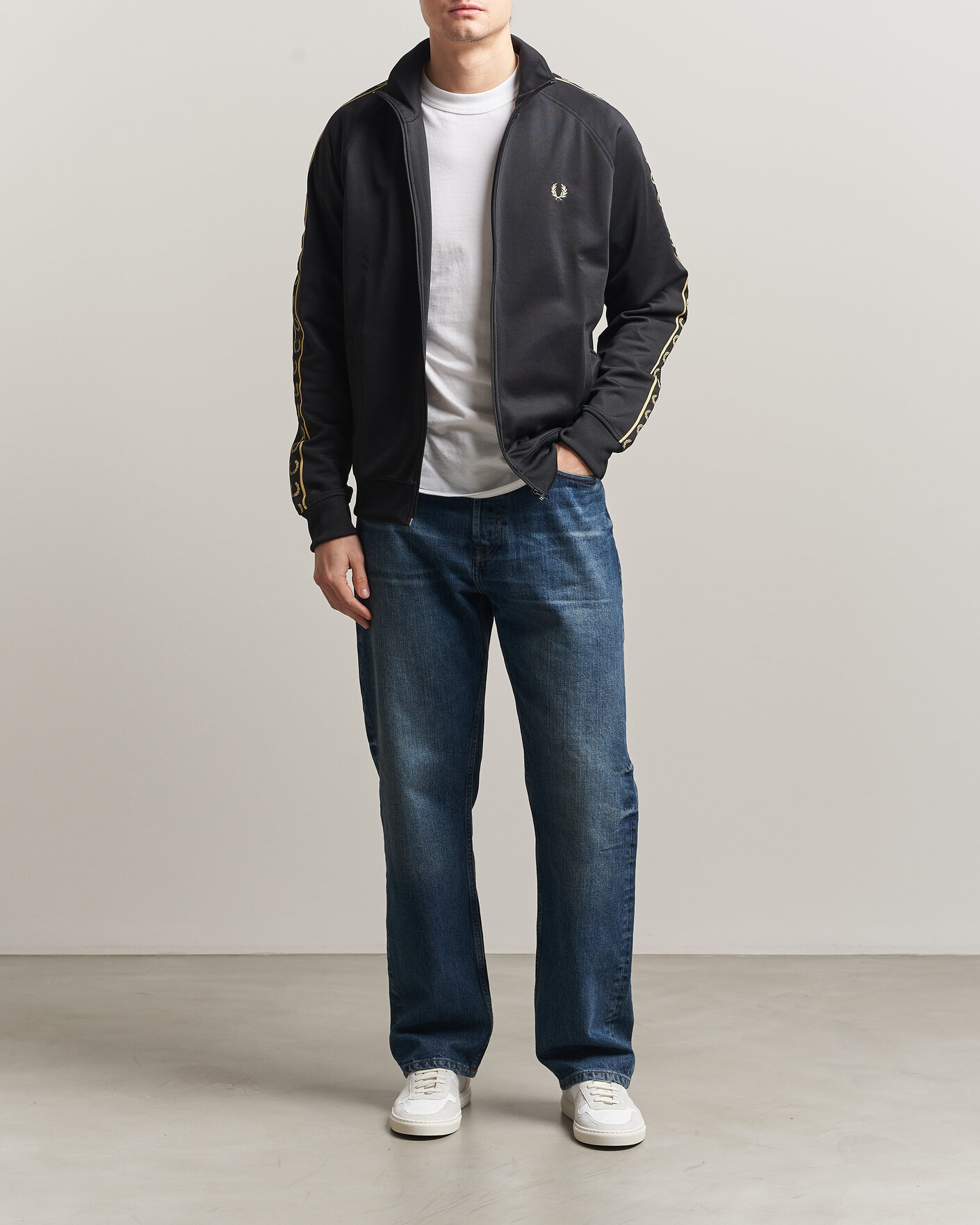 Herren | Pullover | Fred Perry | Taped Track Jacket Black