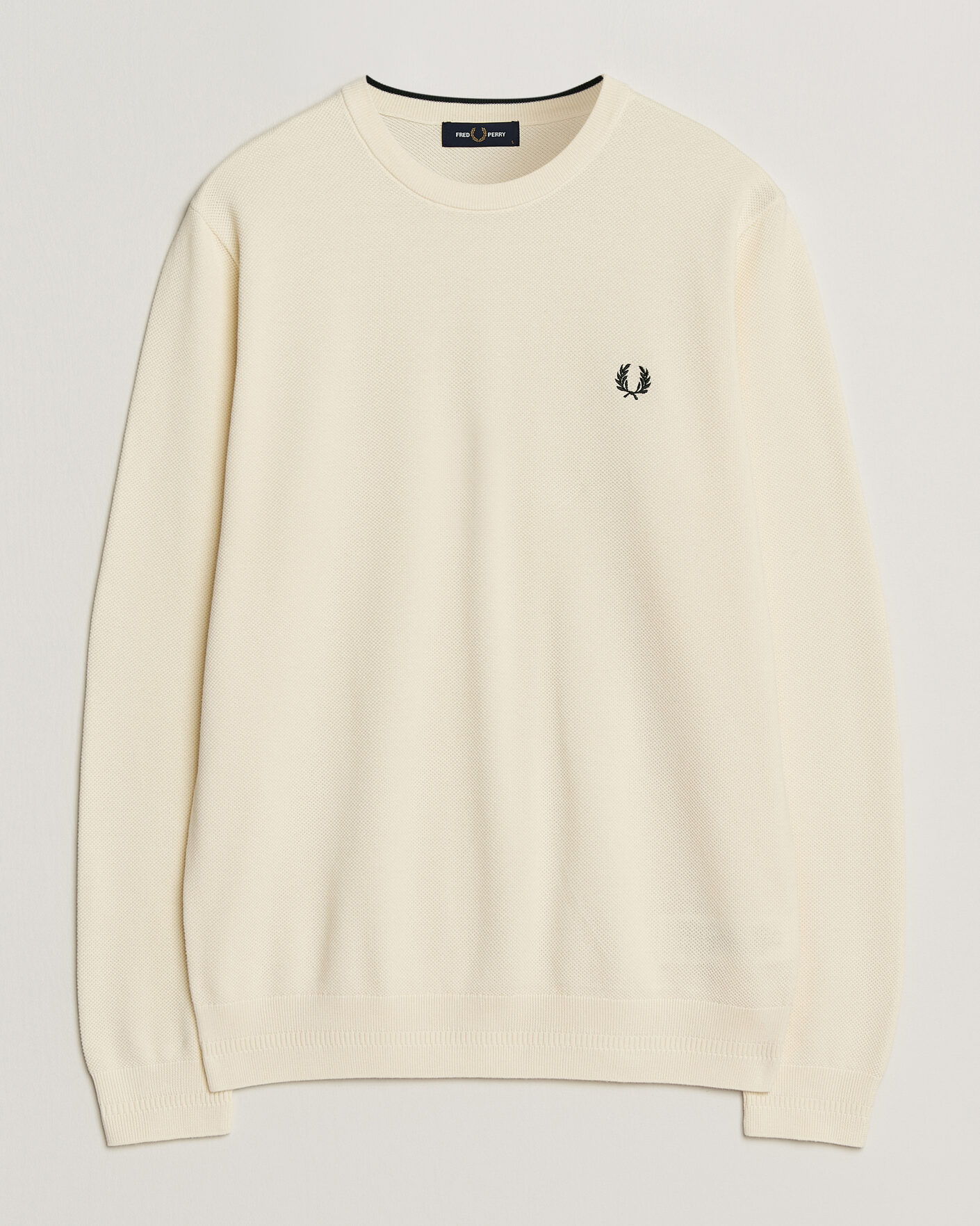 Herren | Pullover | Fred Perry | Piqué Stitched Sweater Ecru