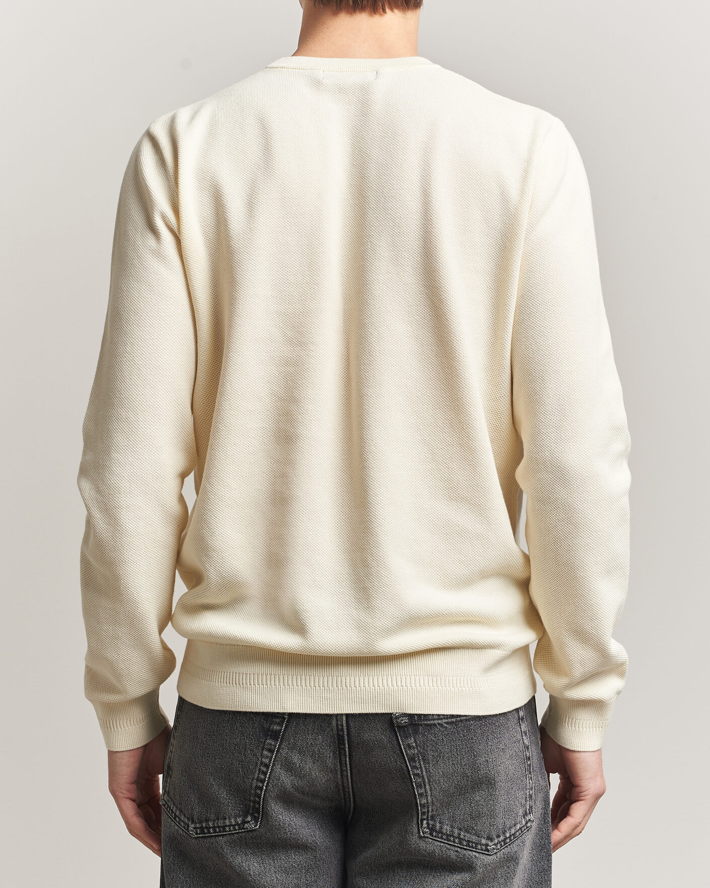 Herren | Pullover | Fred Perry | Piqué Stitched Sweater Ecru