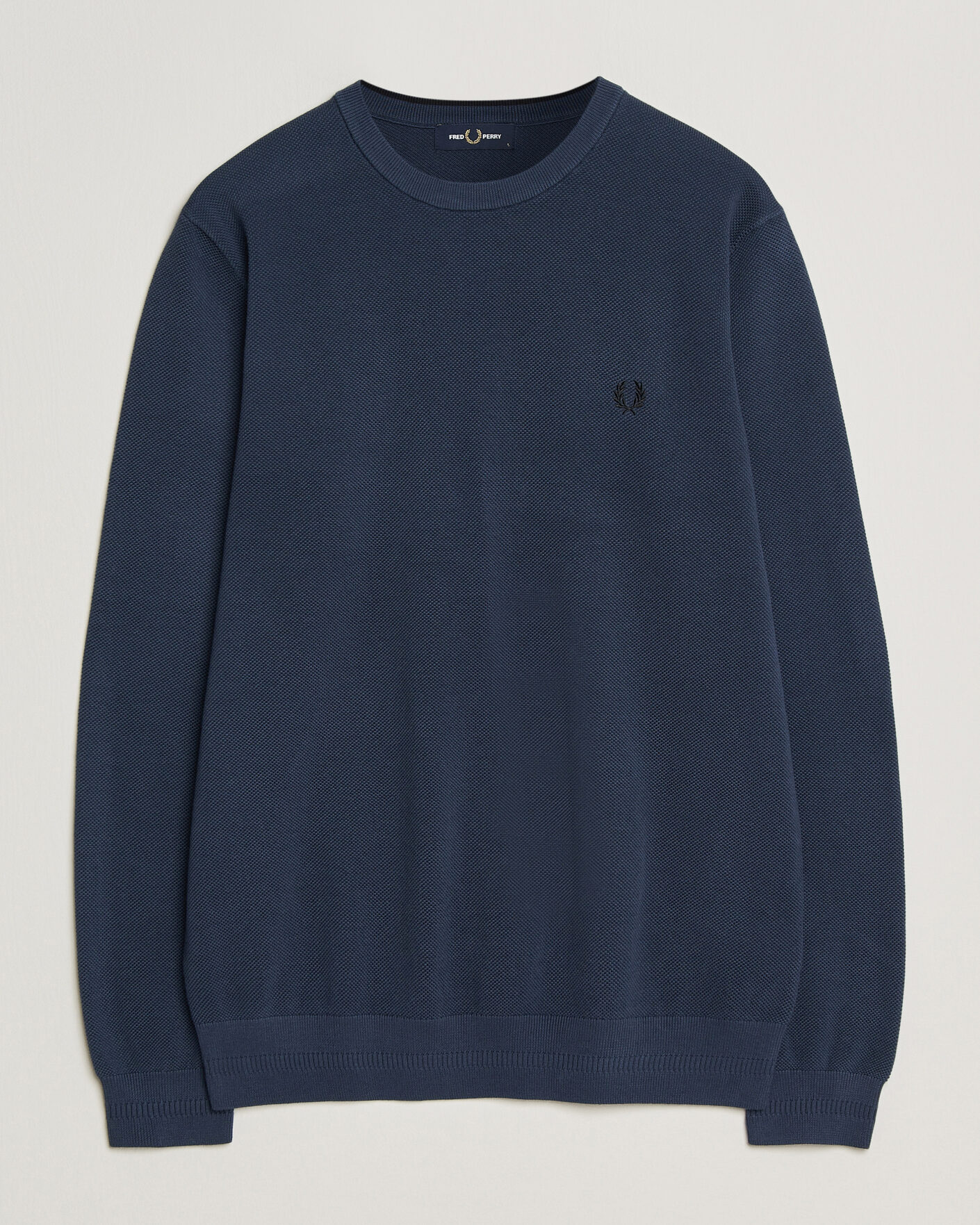 Herren | Pullover | Fred Perry | Piqué Stitched Sweater Dark Airforce