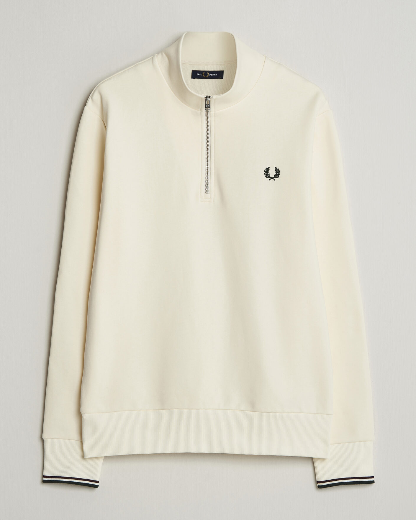 Herren | Pullover | Fred Perry | Half Zip Sweatshirt Ecru