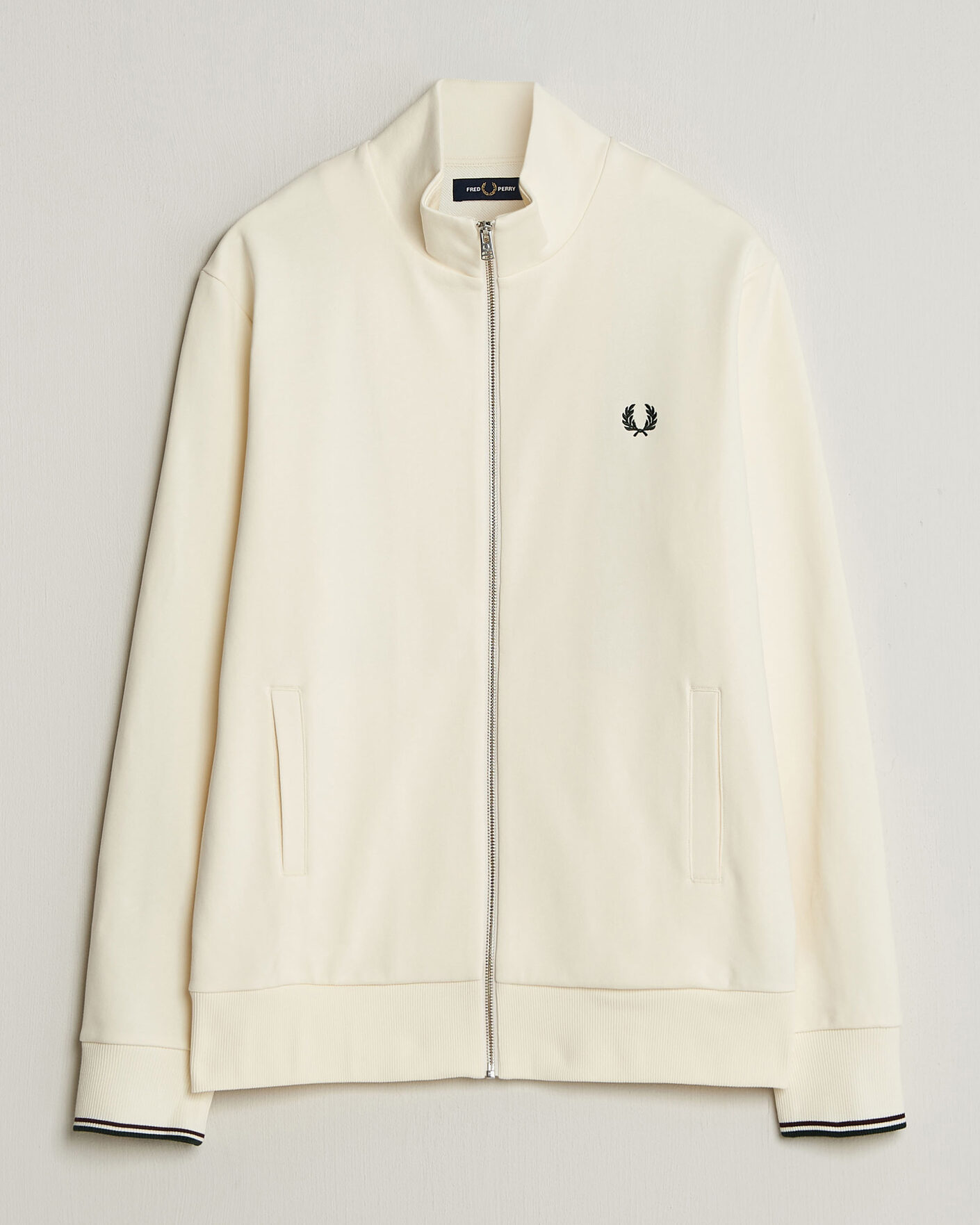 Herren | Pullover | Fred Perry | Full Zip Sweatshirt Ecru