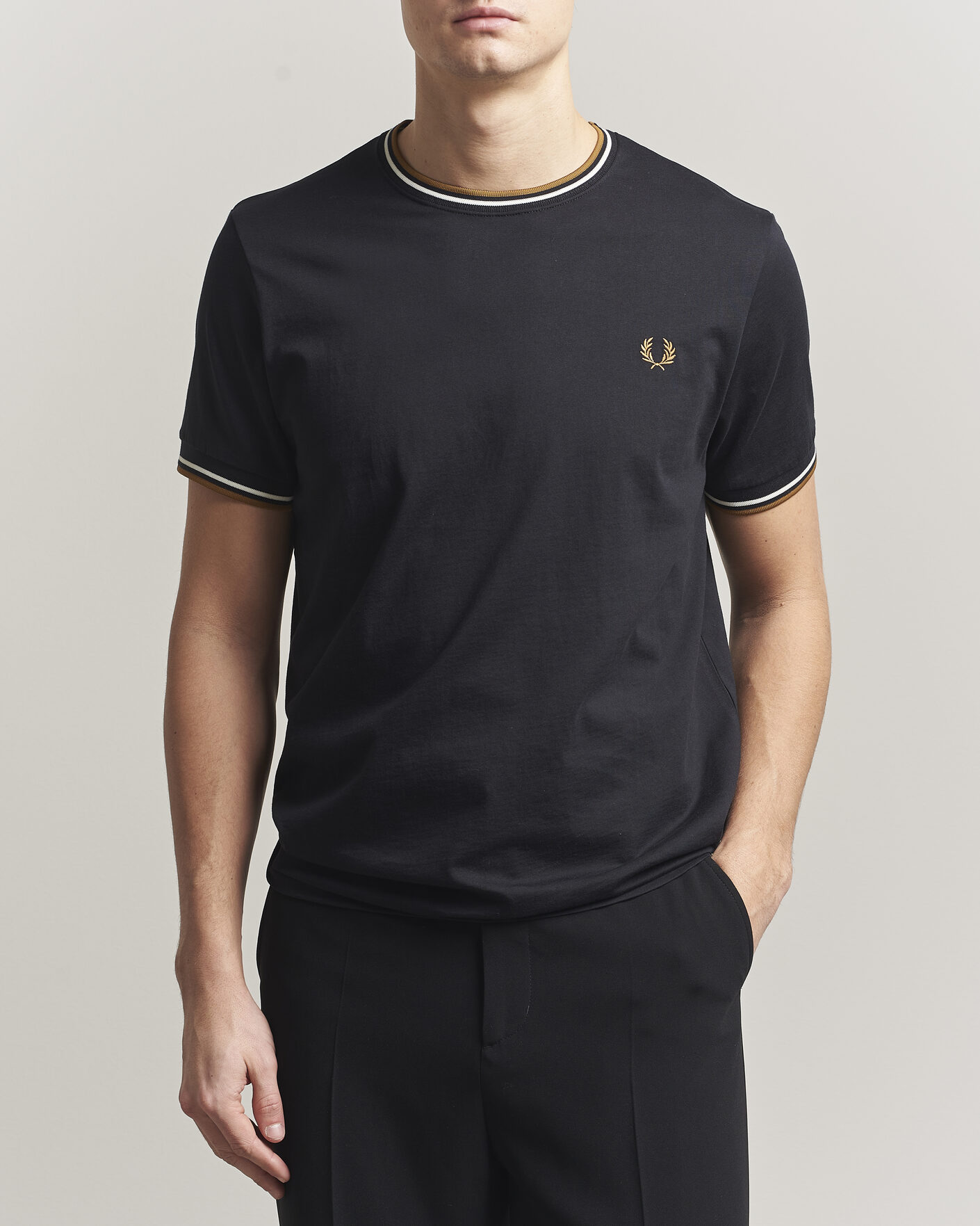 Herren | T-Shirts | Fred Perry | Twin Tipped T-Shirt Black