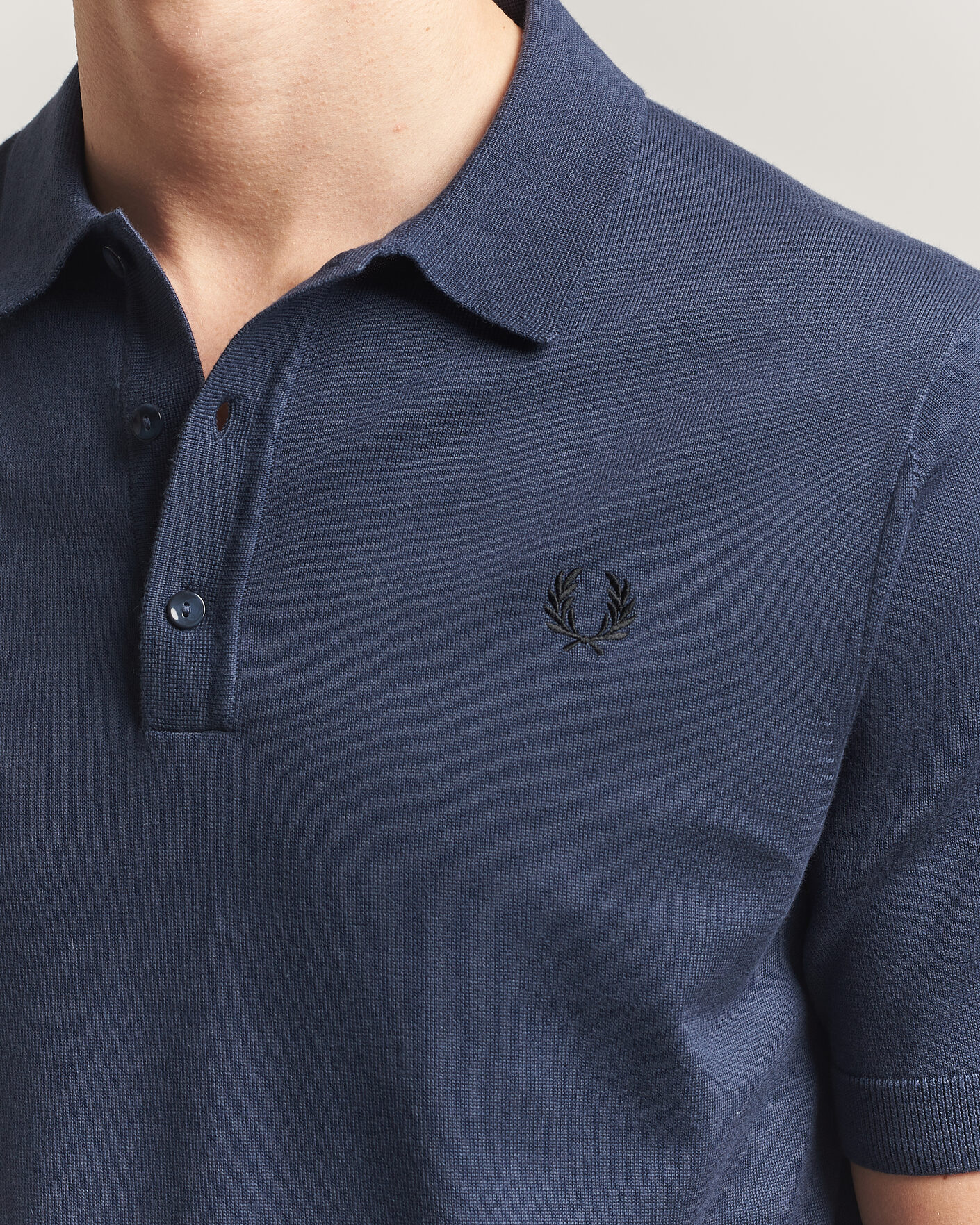 Herren | Poloshirts | Fred Perry | Cotton Knitted Polo Dark Airforce
