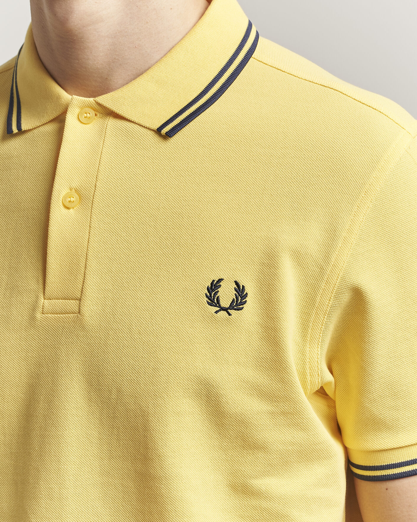 Herren | Poloshirts | Fred Perry | Twin Tipped Polo Shirt Lemon Yellow