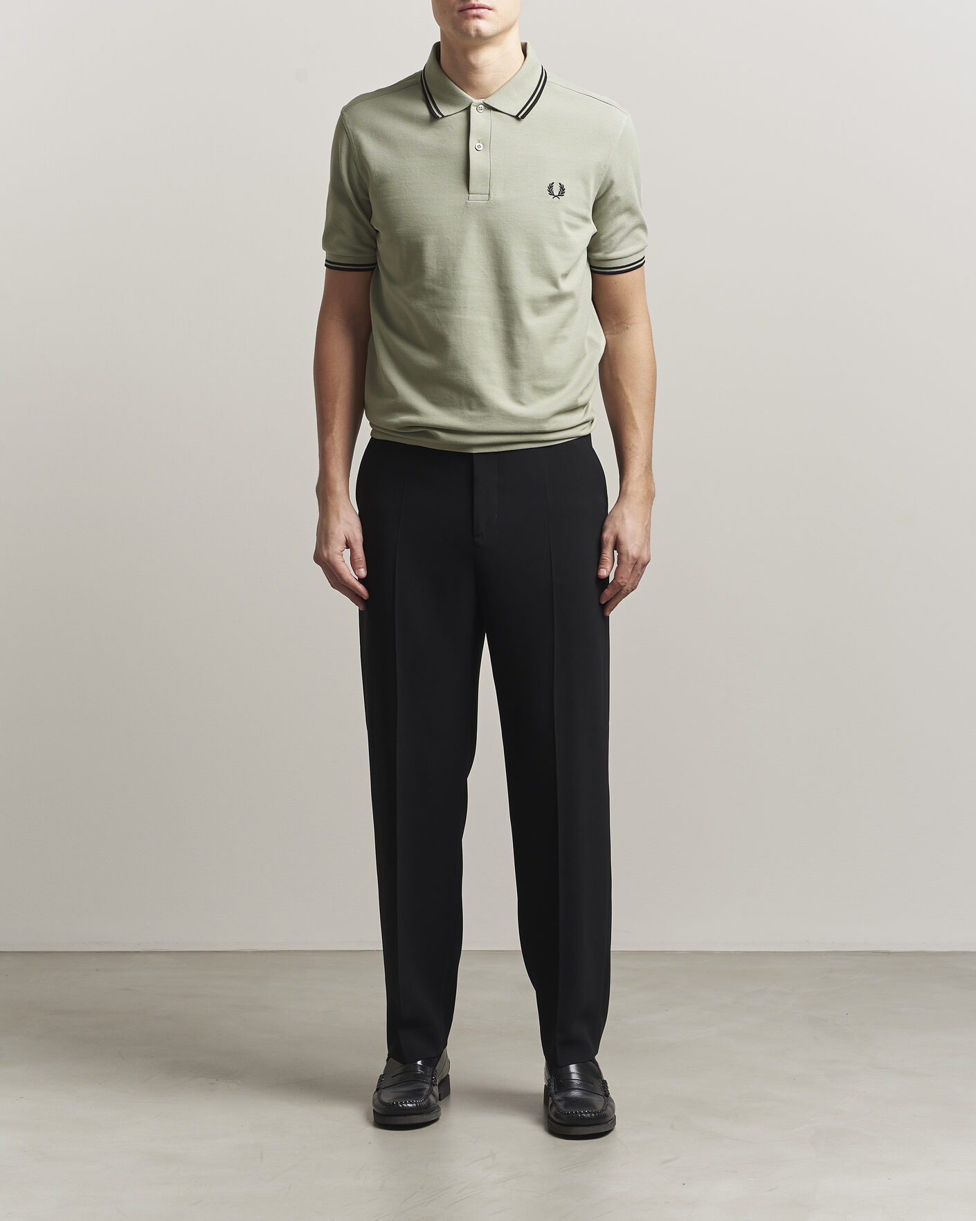 Herren | Poloshirts | Fred Perry | Twin Tipped Polo Shirt Seagrass Green