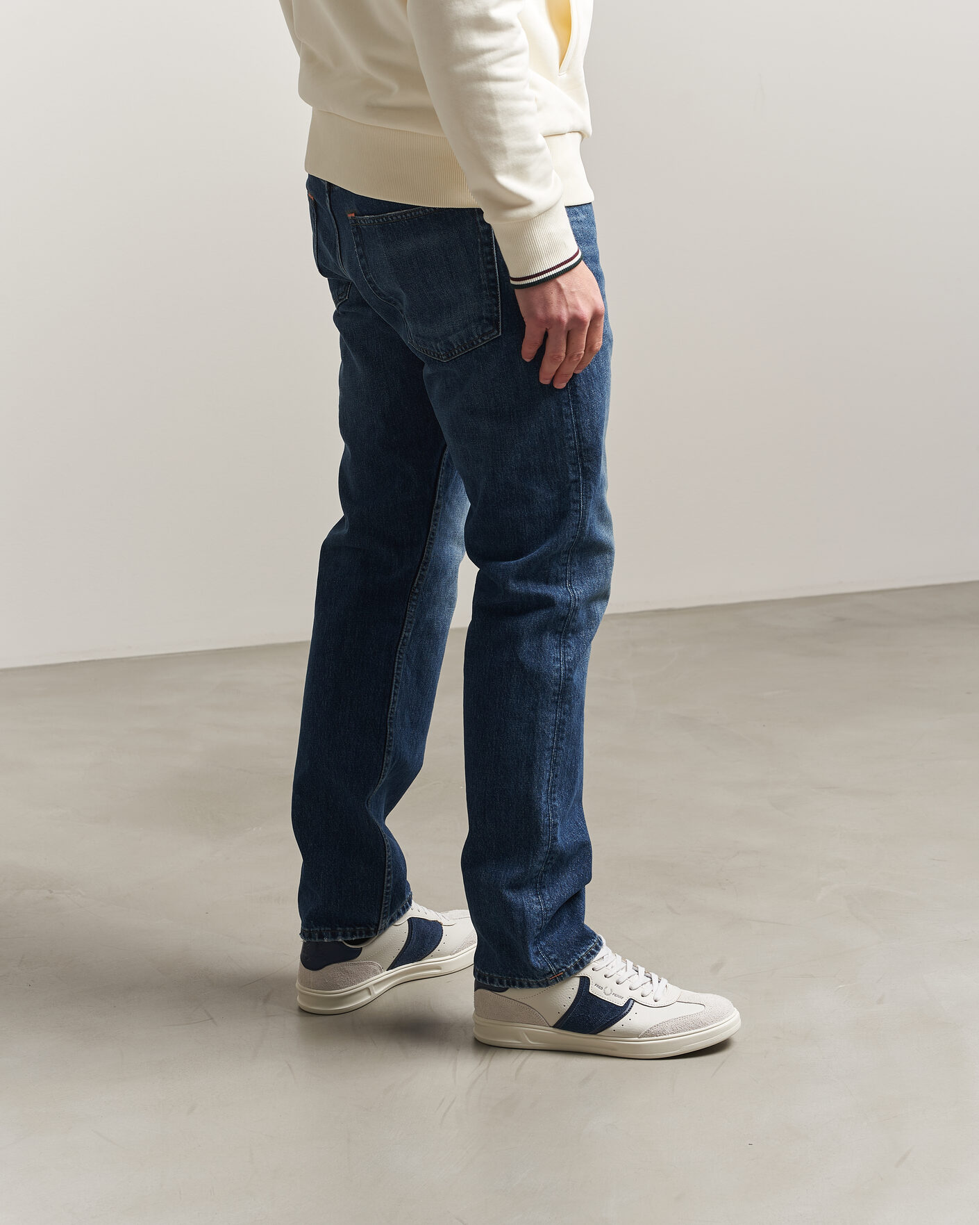 Herren | Sneaker | Fred Perry | B4 Leather/Suede Sneaker Porcelain/Navy