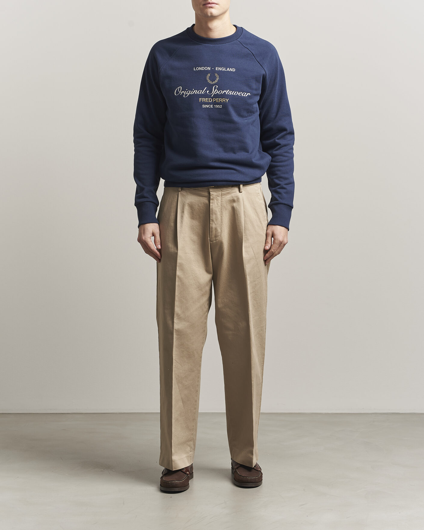 Herren | Pullover | Fred Perry | Original Sportswear Sweatshirt Tennis Blue