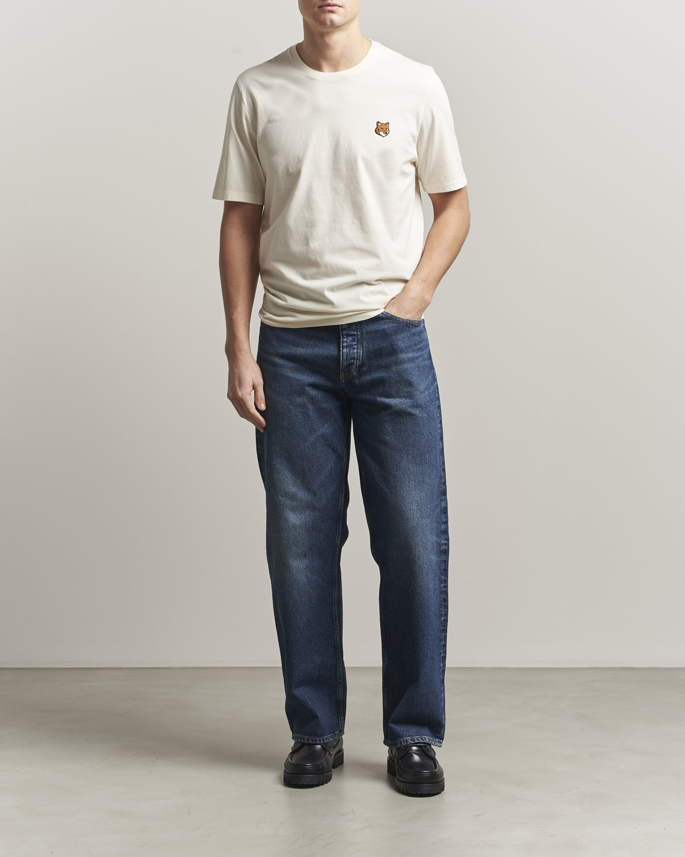 Herren | T-Shirts | Maison Kitsuné | Fox Head T-Shirt Noble Beige