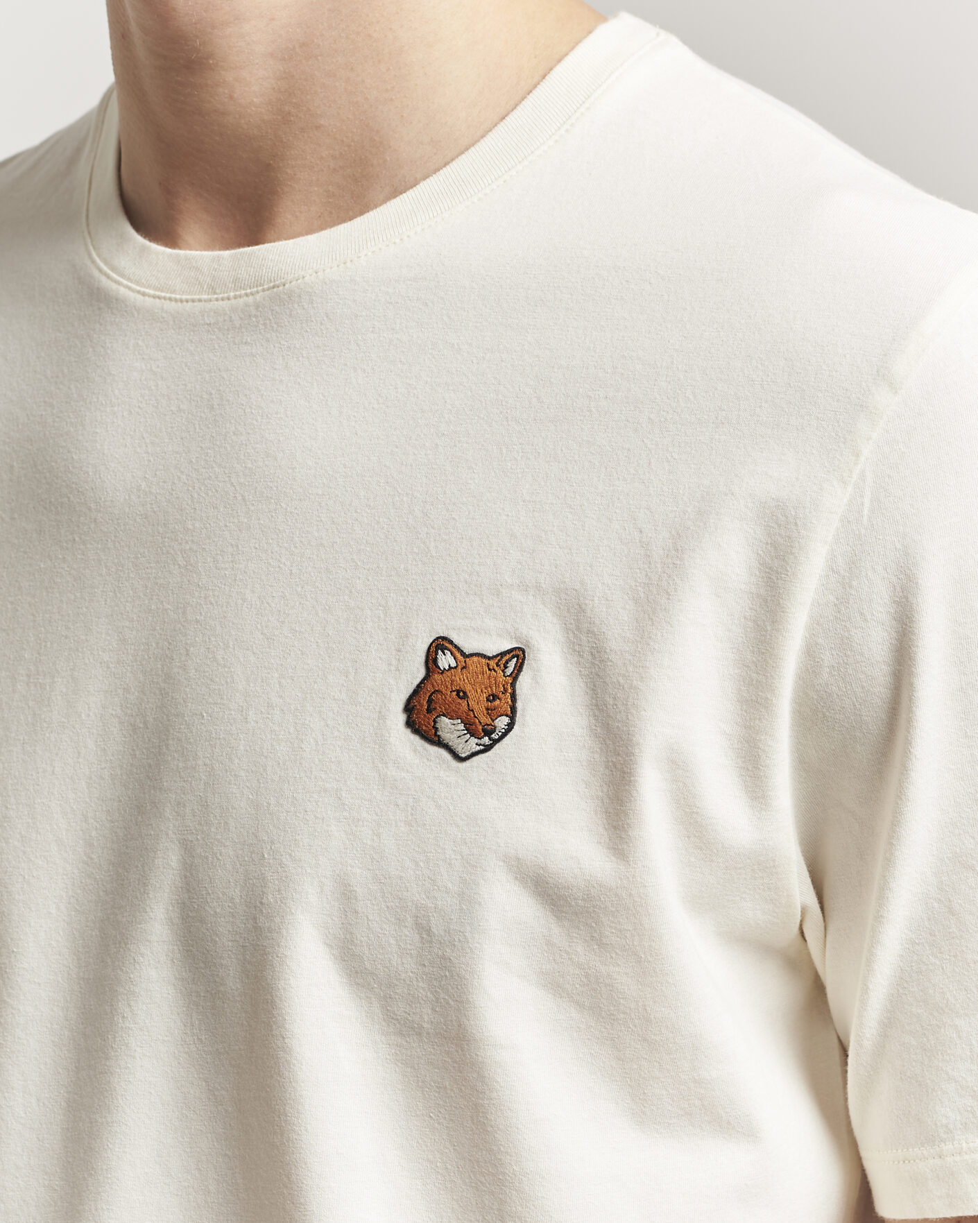 Herren | T-Shirts | Maison Kitsuné | Fox Head T-Shirt Noble Beige