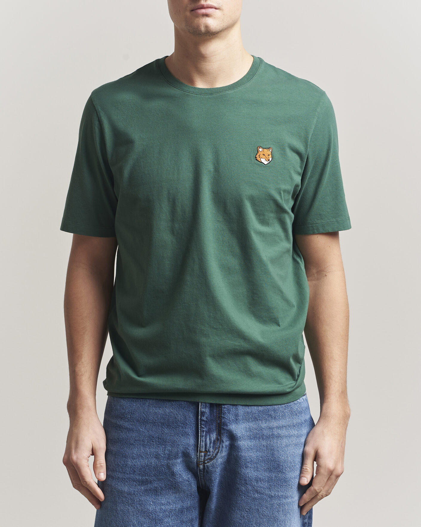 Herren | T-Shirts | Maison Kitsuné | Fox Head T-Shirt Bottle Green