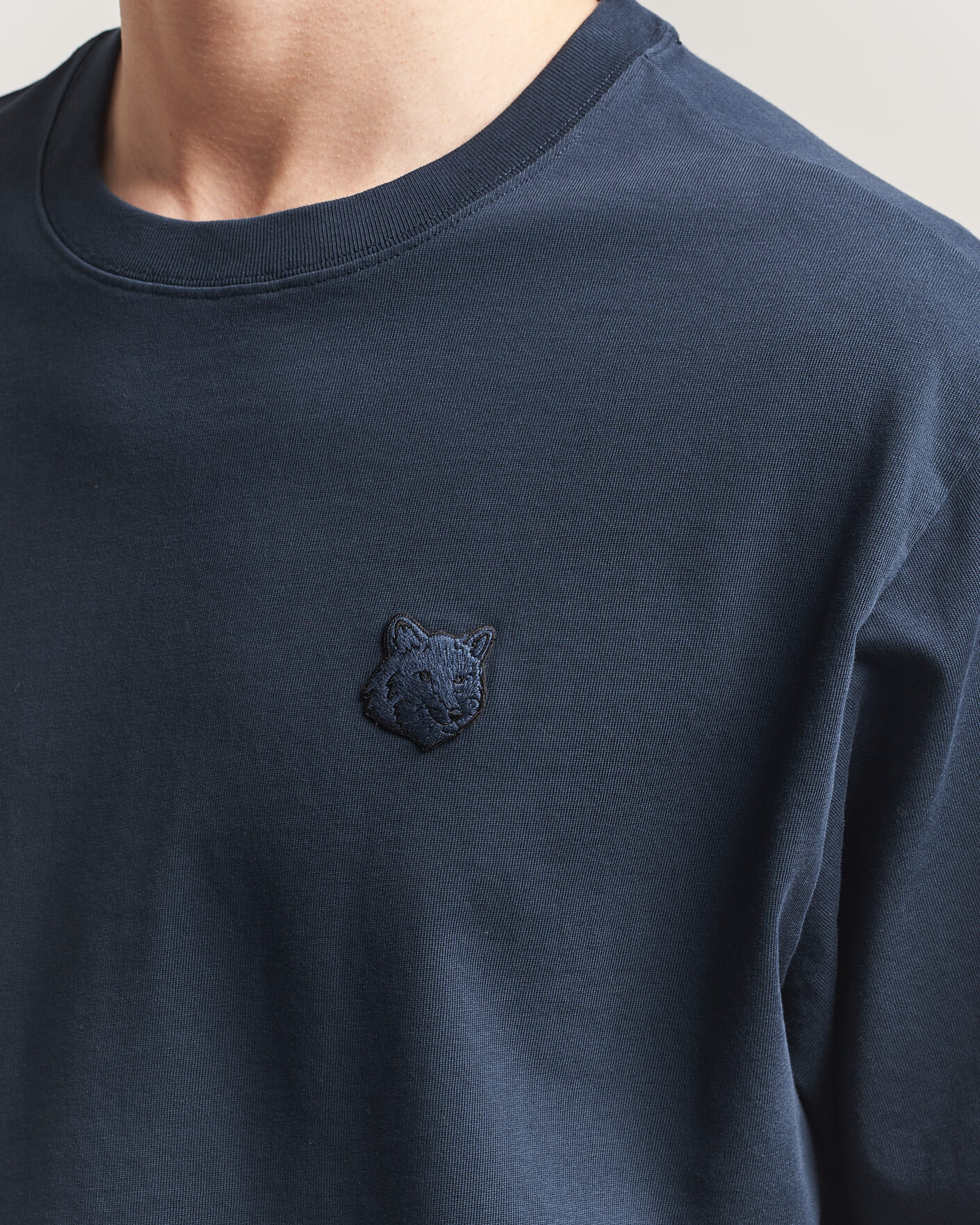 Herren | T-Shirts | Maison Kitsuné | Tonal Fox Head T-Shirt Navy