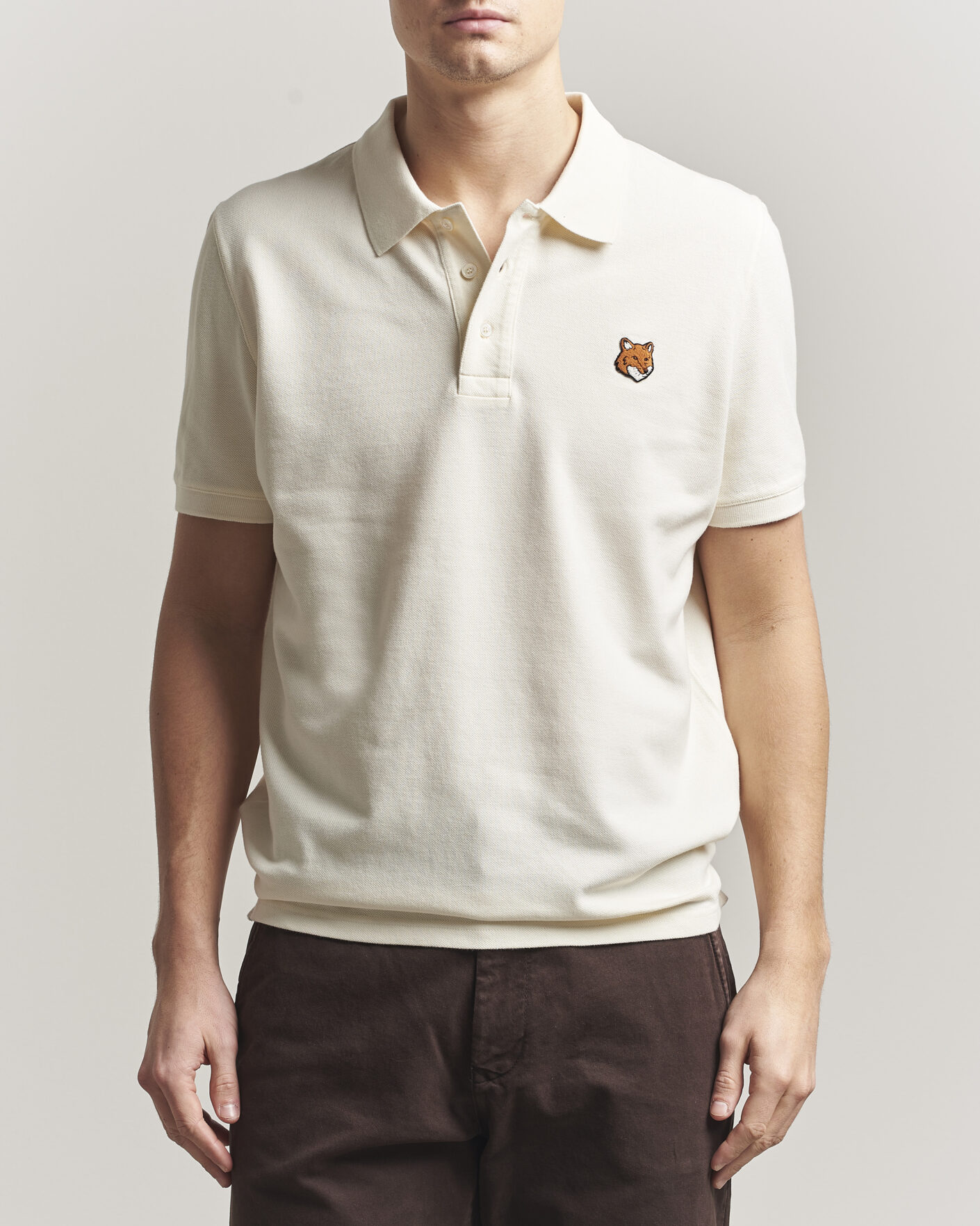 Herren | Poloshirts | Maison Kitsuné | Fox Head Polo Noble Beige