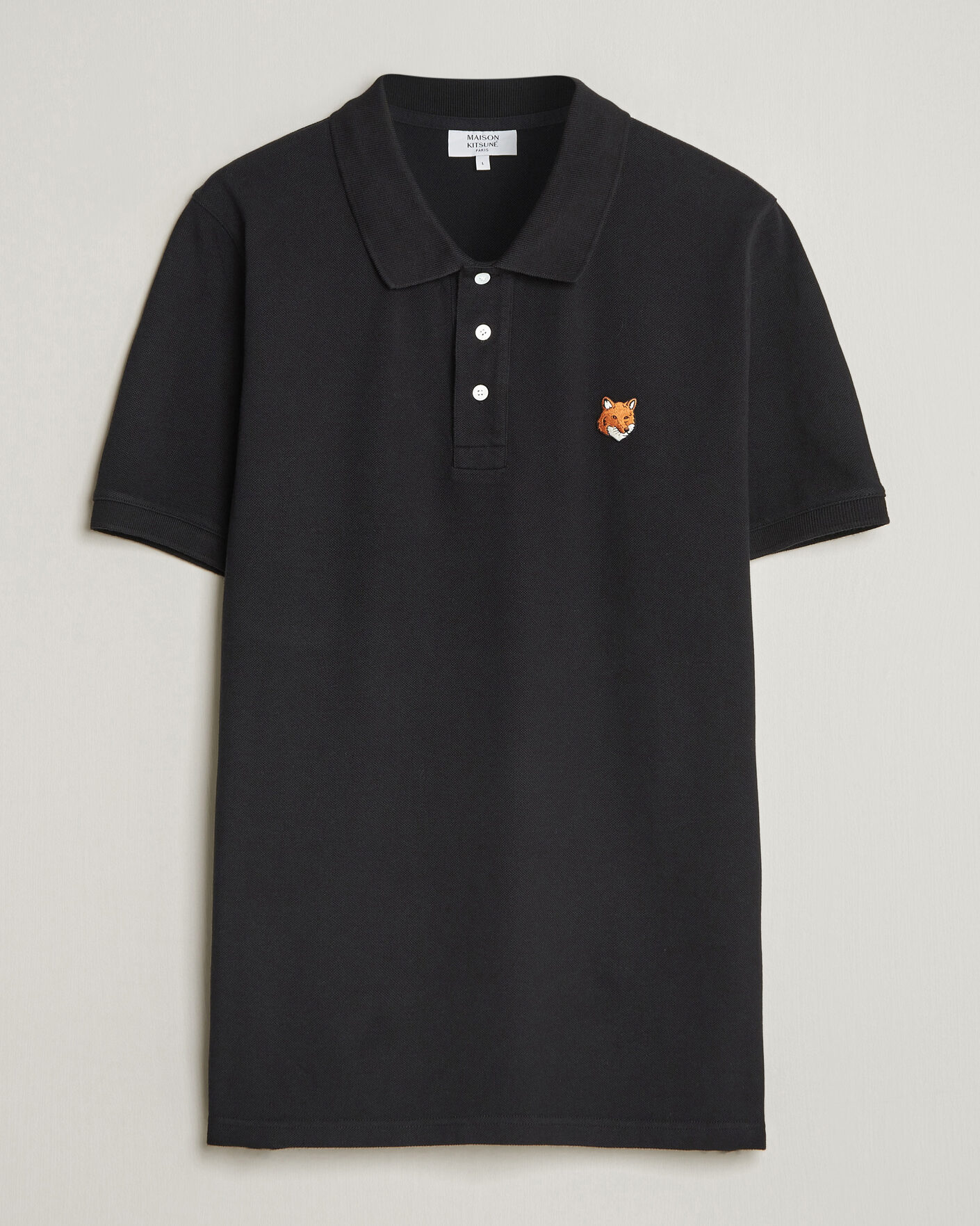 Herren | Poloshirts | Maison Kitsuné | Fox Head Polo Black