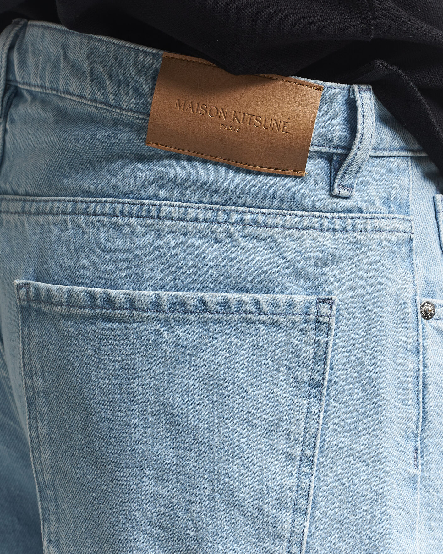Herren | Hosen | Maison Kitsuné | Wide Fit Jeans Light Washed Indigo