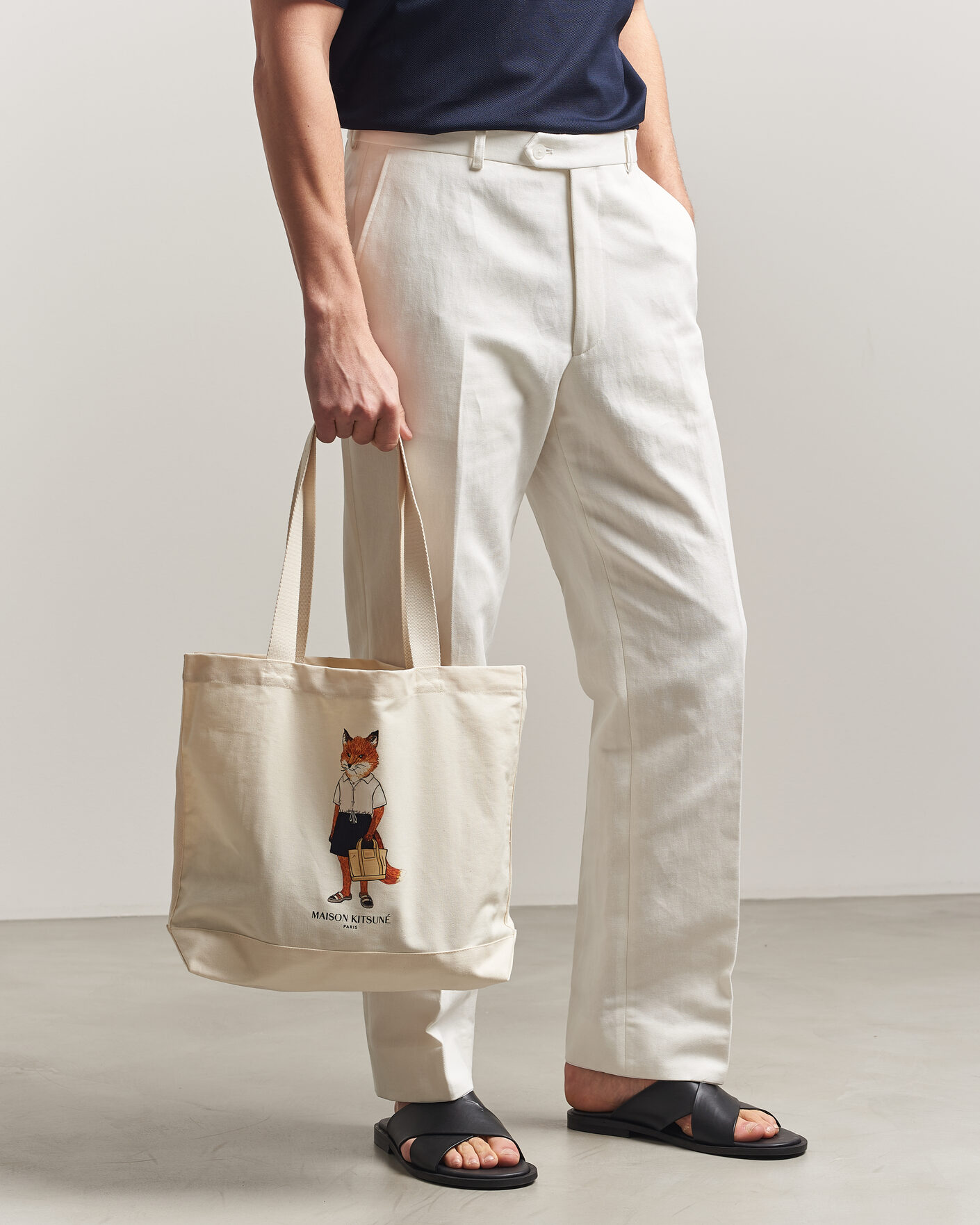 Herren | Taschen | Maison Kitsuné | Dressed Fox Totebag Ecru